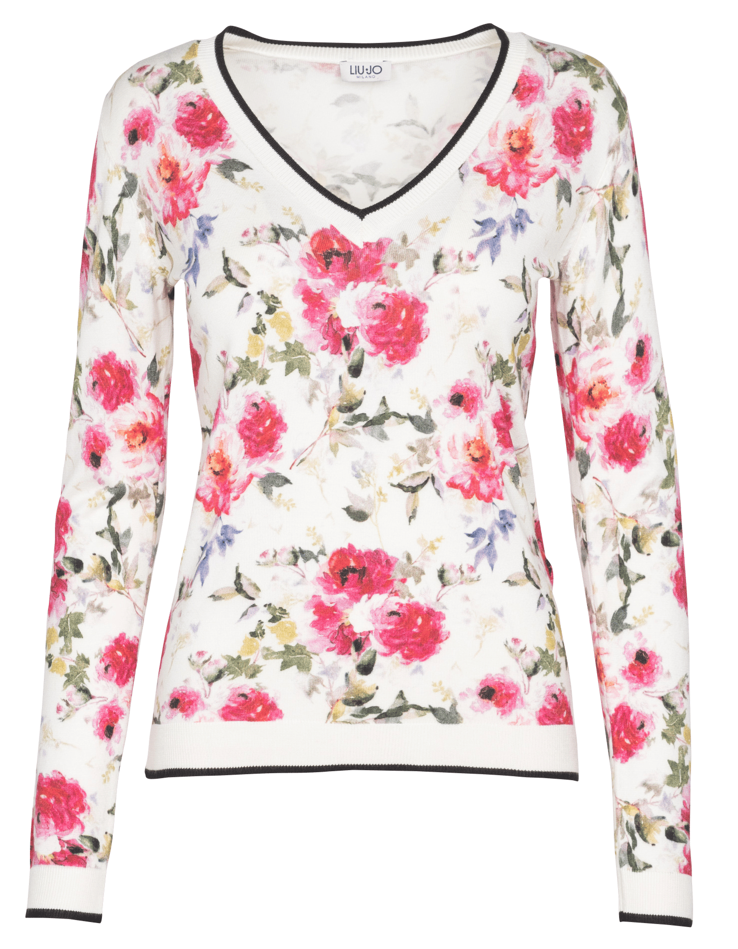 cream v neck sweater women's