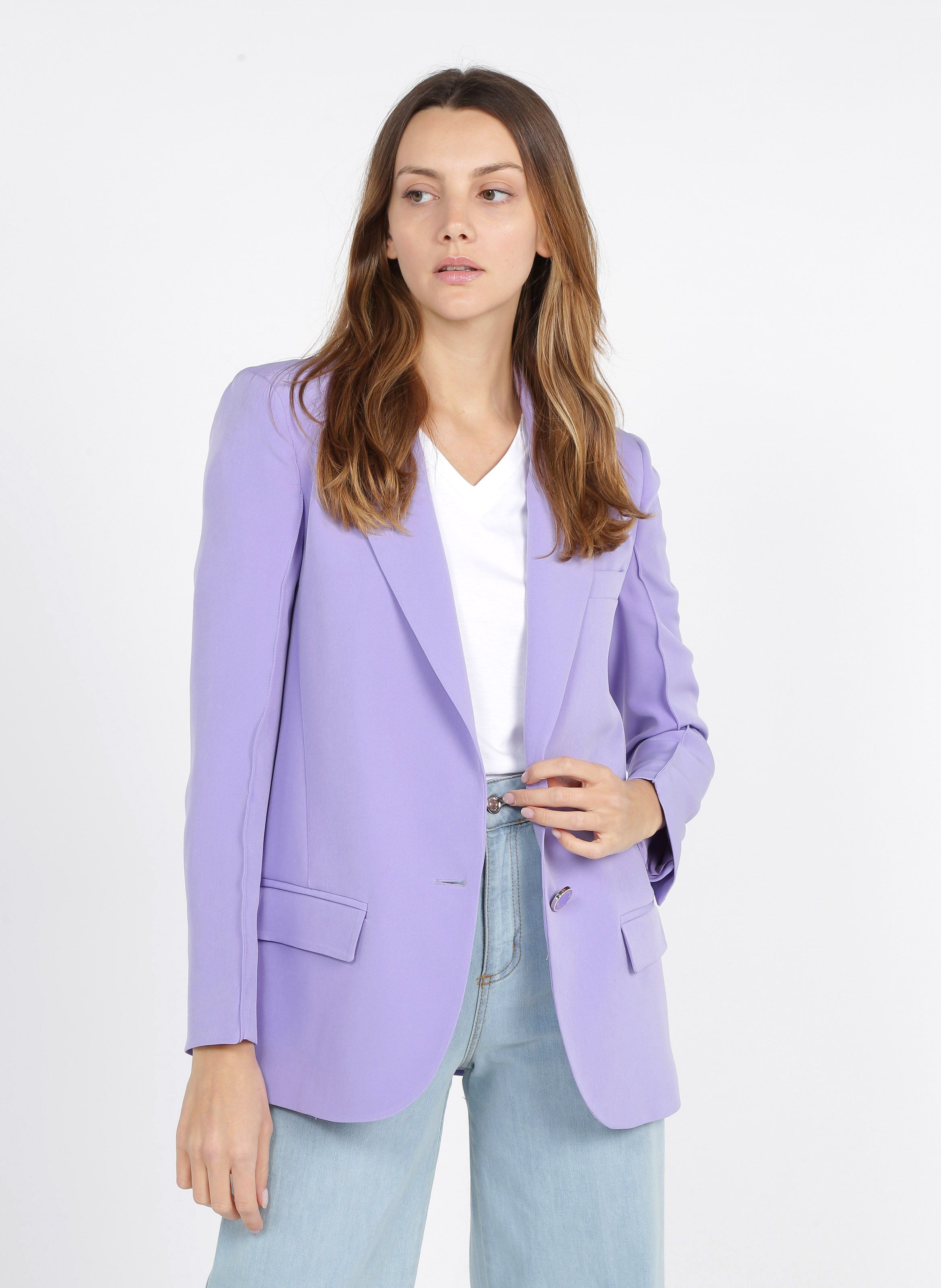 purple spring jacket