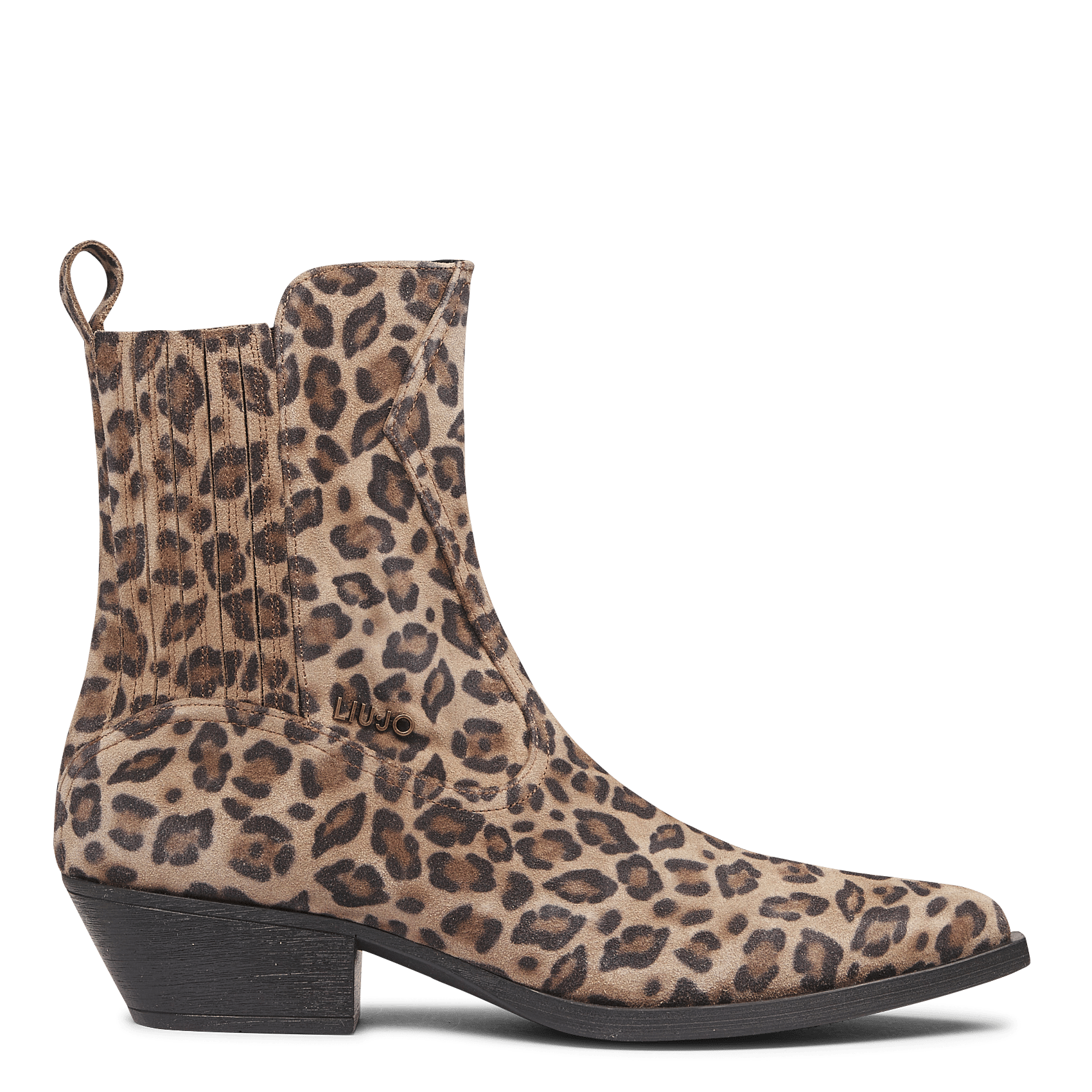 sock boots leopard