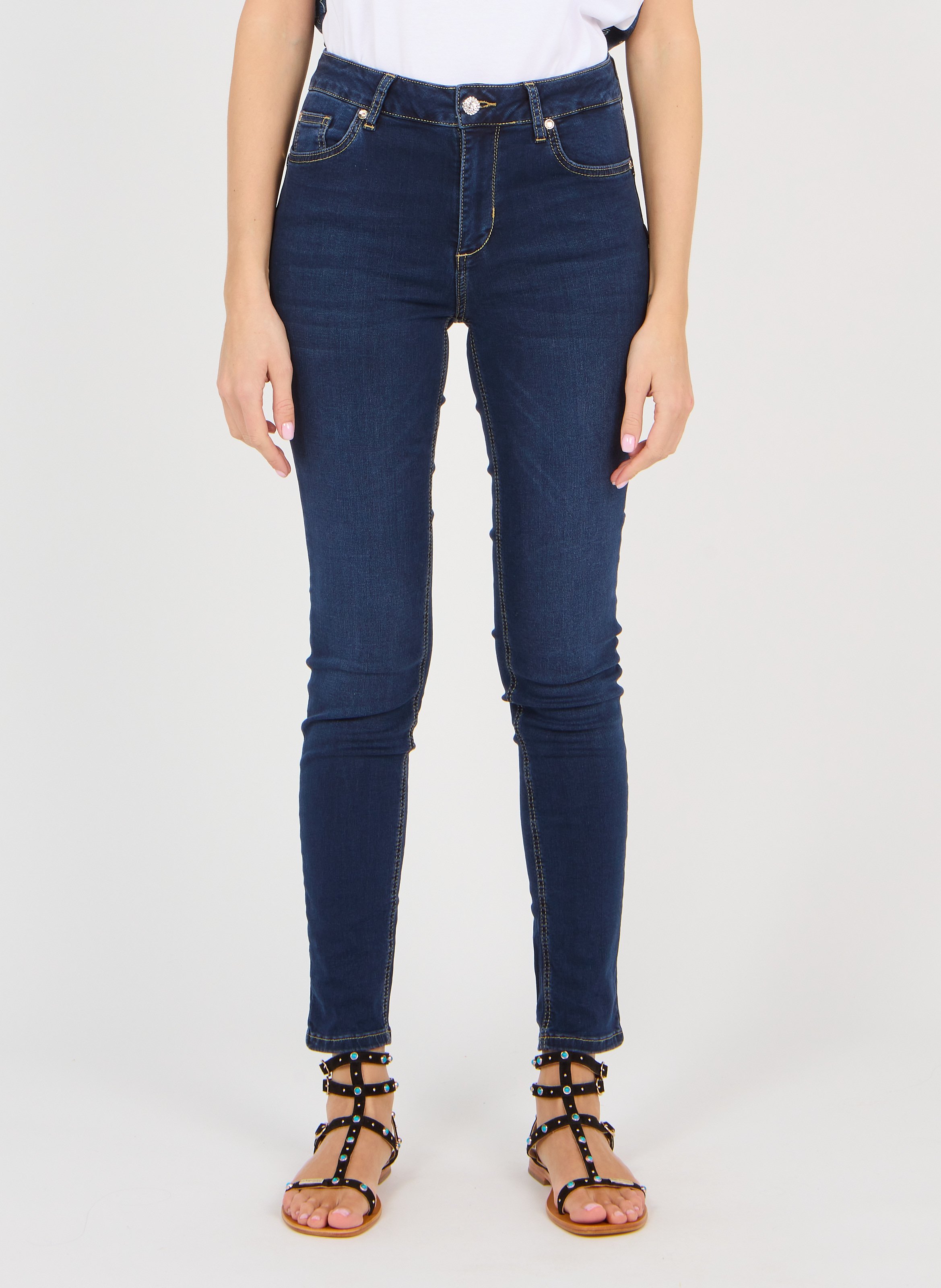 Liu Jo X Isko Skinny Jeans Den.blue Ribbon Wash Liu Jo - Women | Place des  Tendances