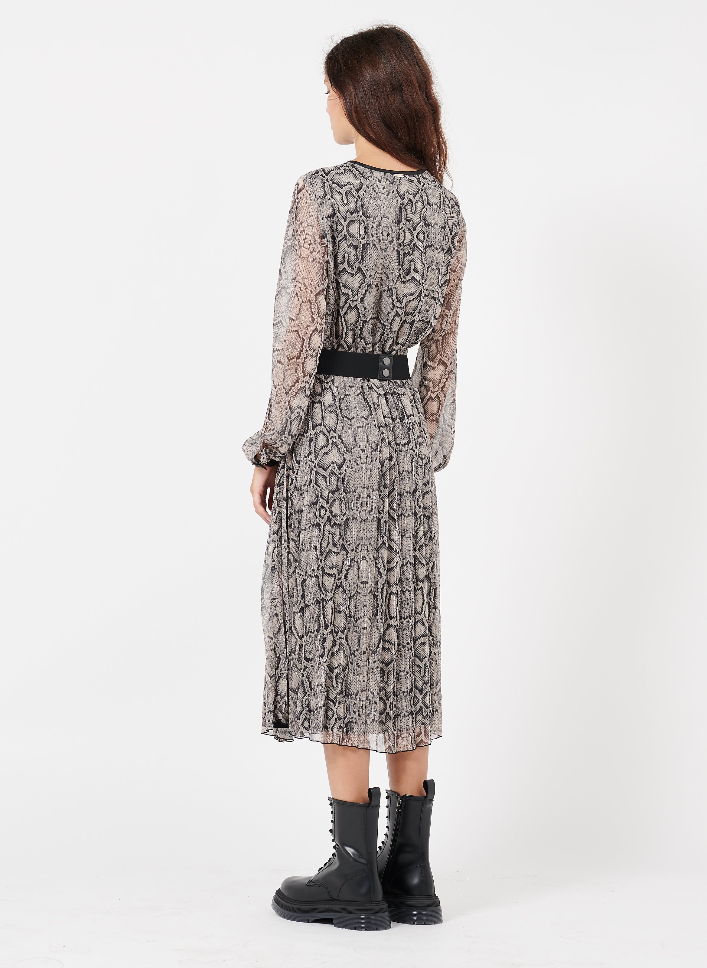 snakeskin pattern dress