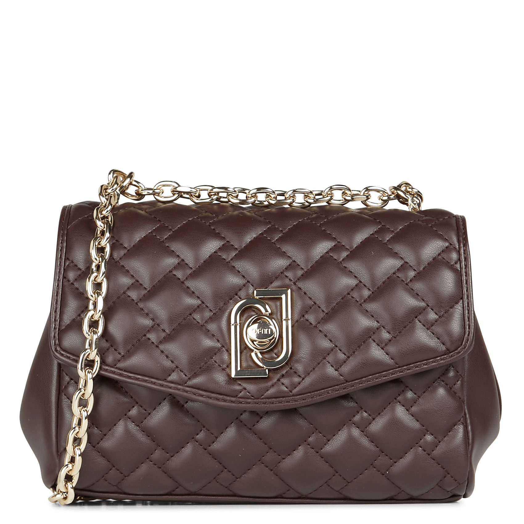 brown quilted bag