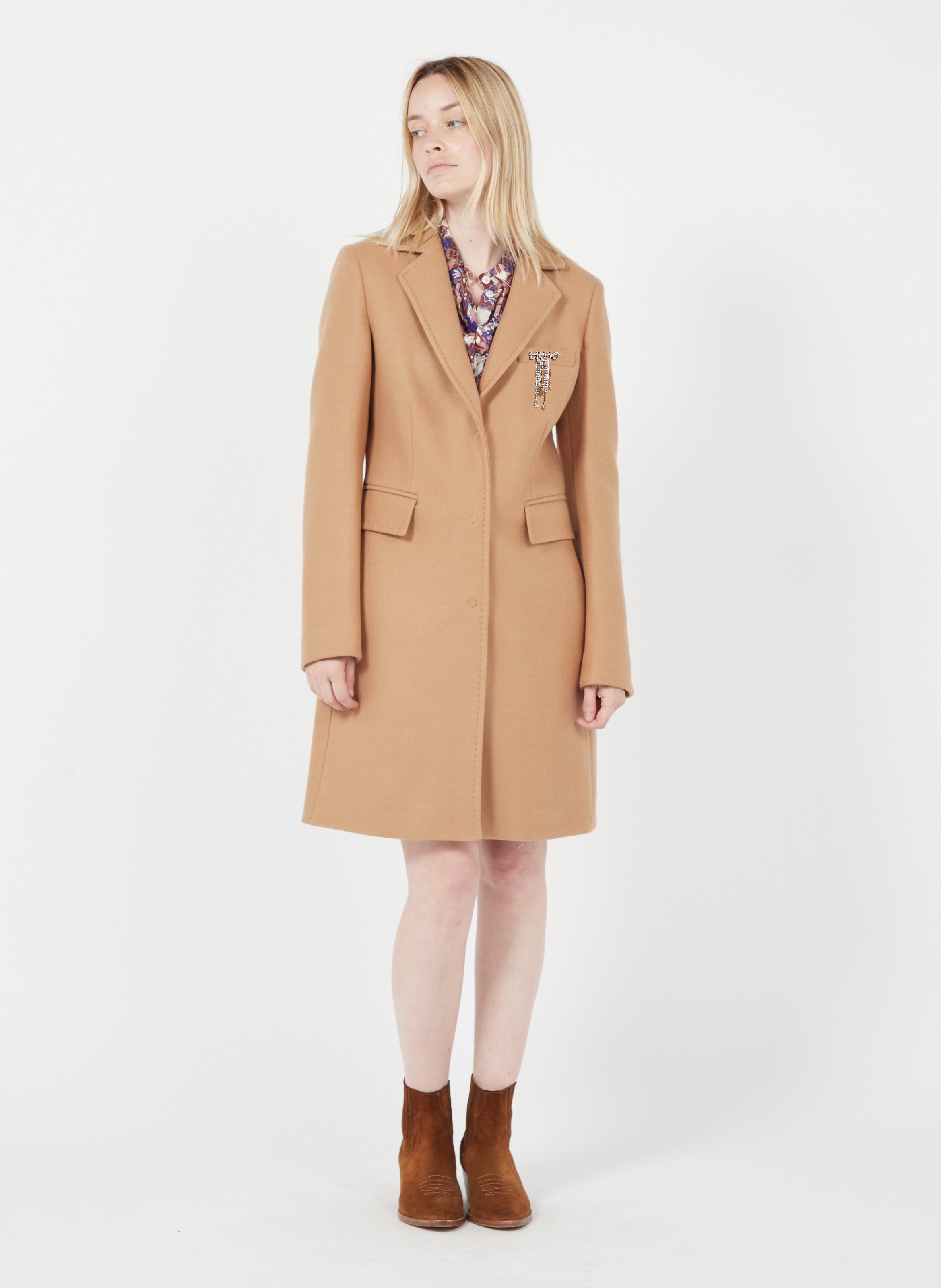 liu jo camel coat