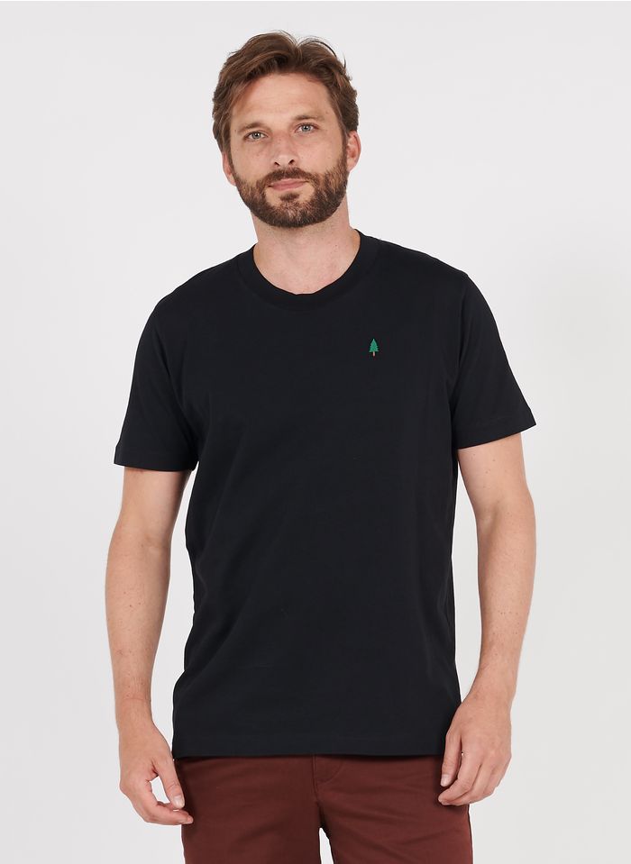LOREAK MENDIAN Black Regular-fit round-neck cotton T-shirt