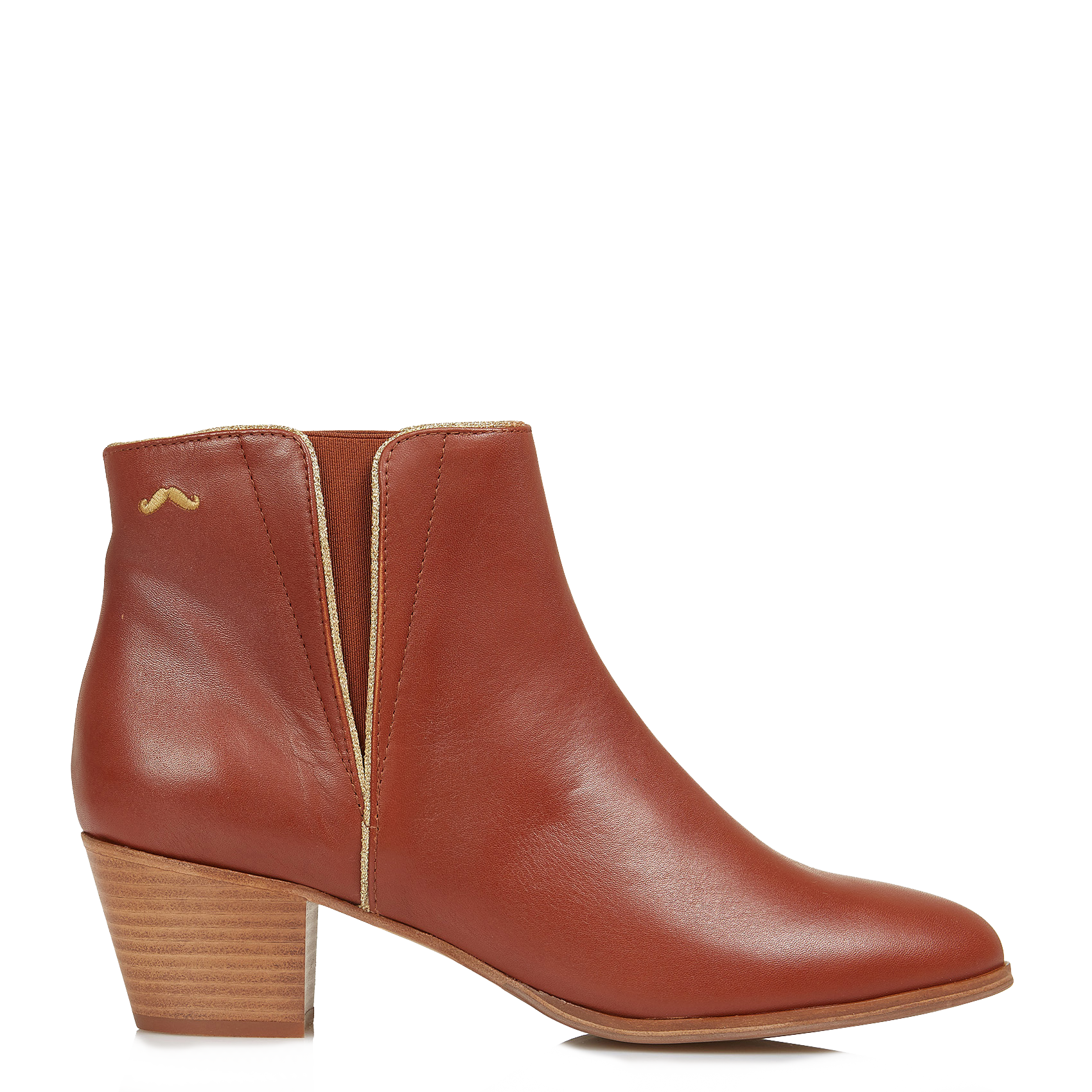 cognac leather womens boots