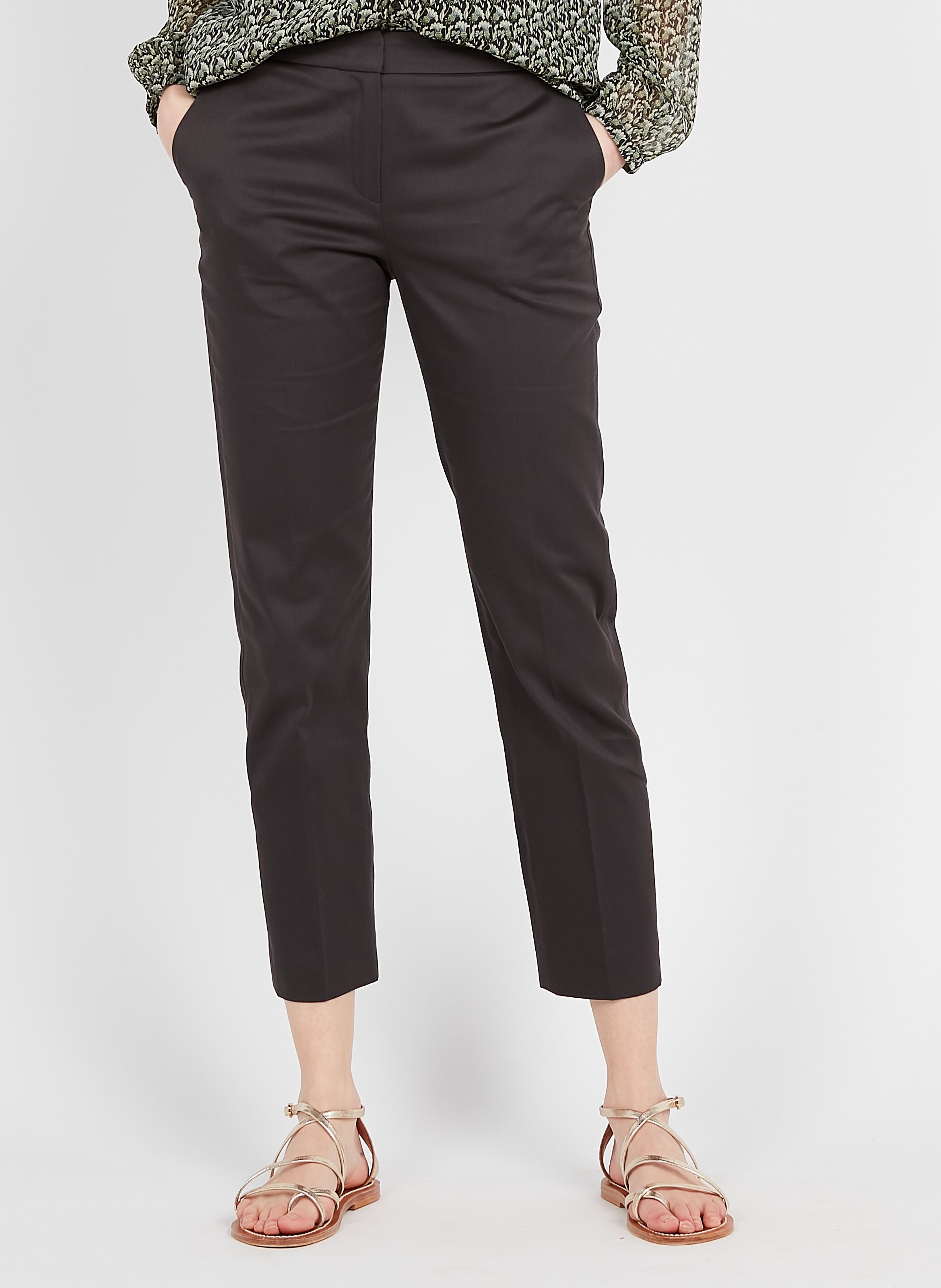 womens gray chinos