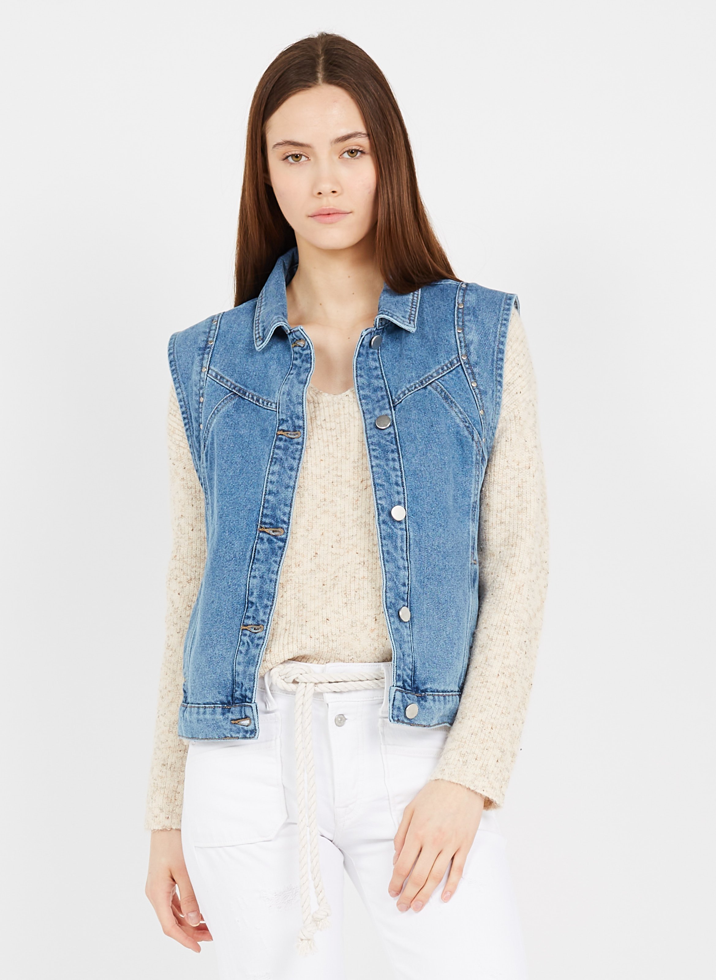 Cotton-blend Denim Jacket With Classic 