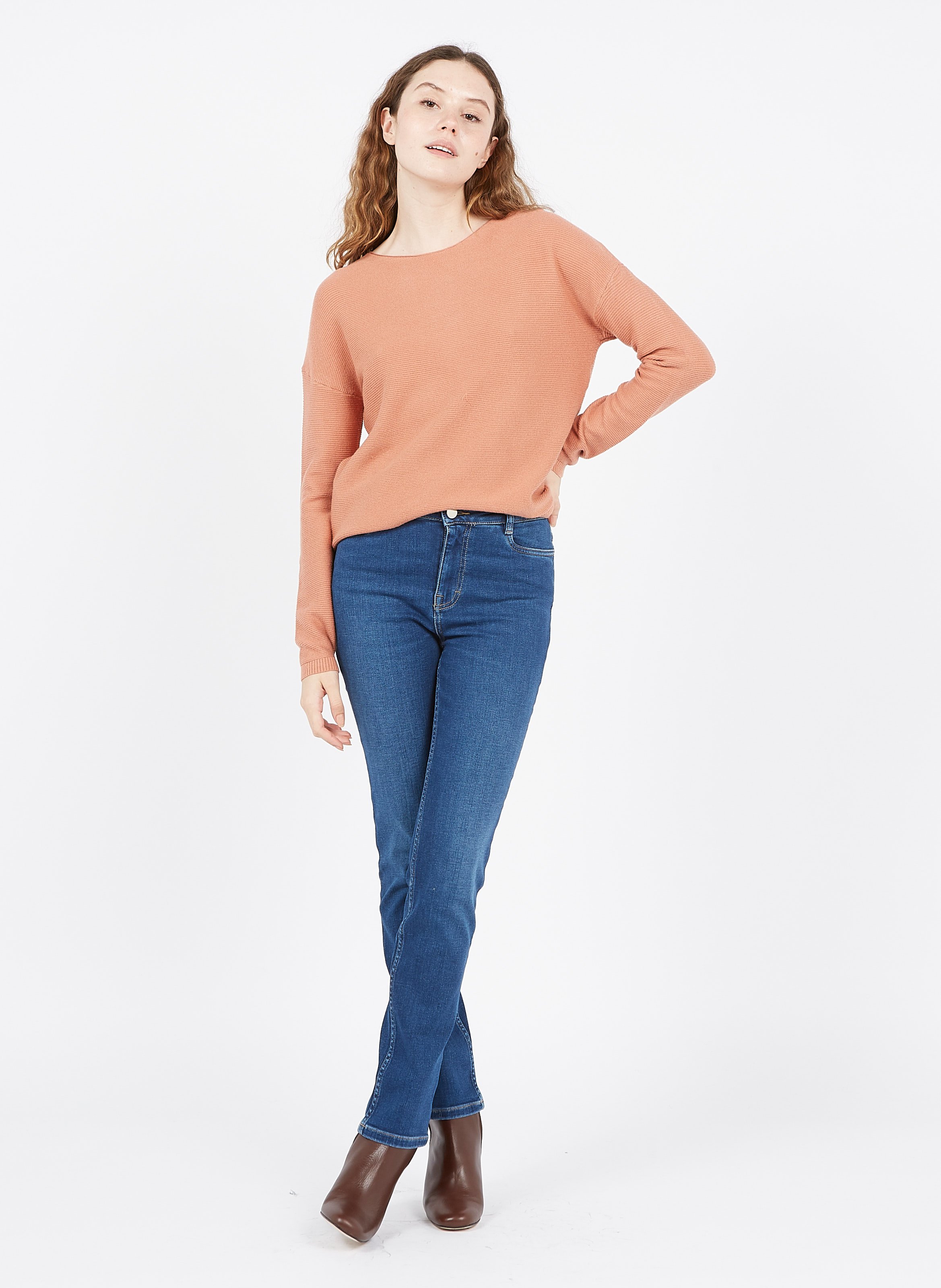 Cotton-blend Straight Jeans Denim Brut Maison 123 - Women | Place des  Tendances