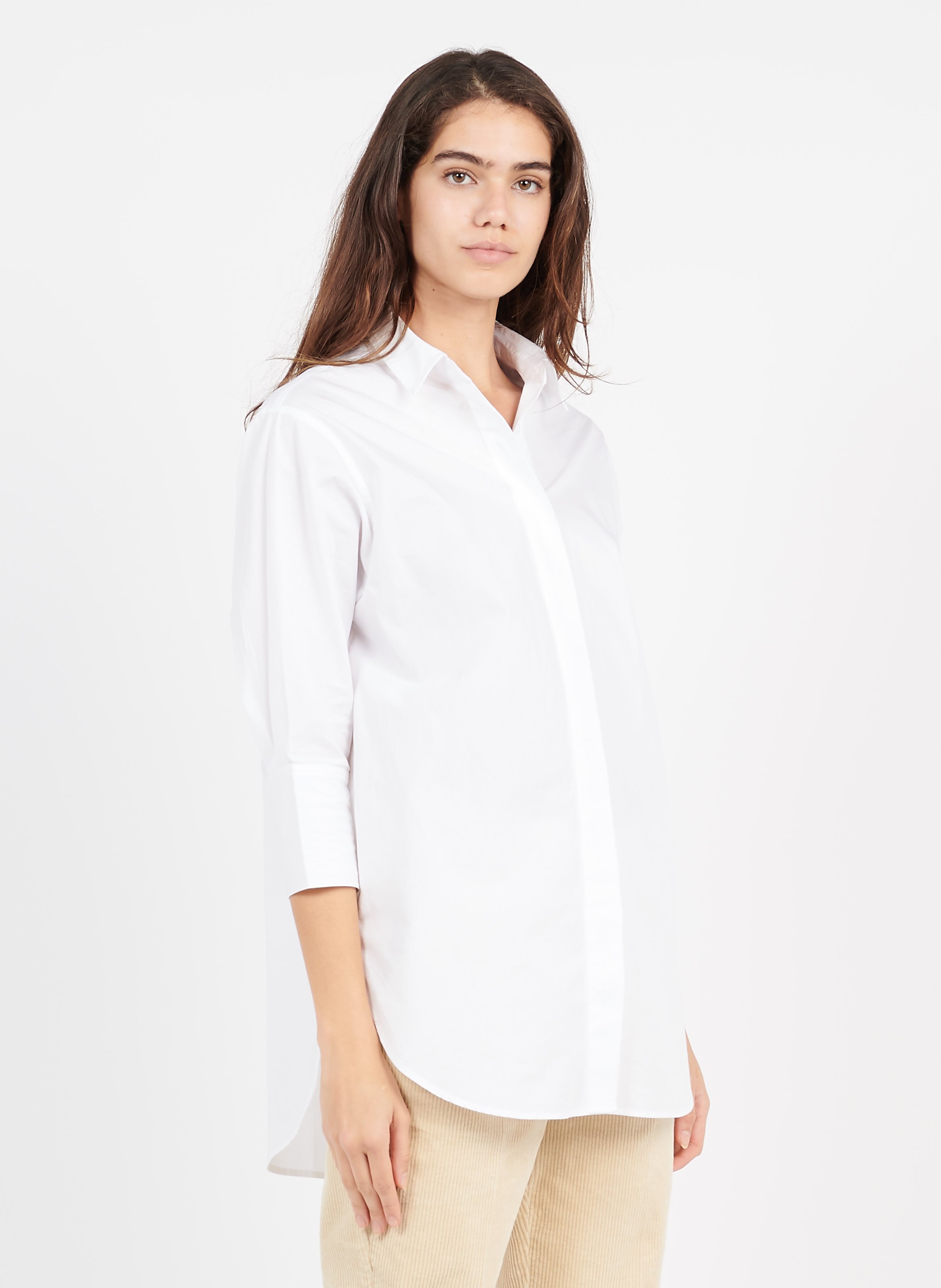 Sale Cotton Shirt With Classic Collar 