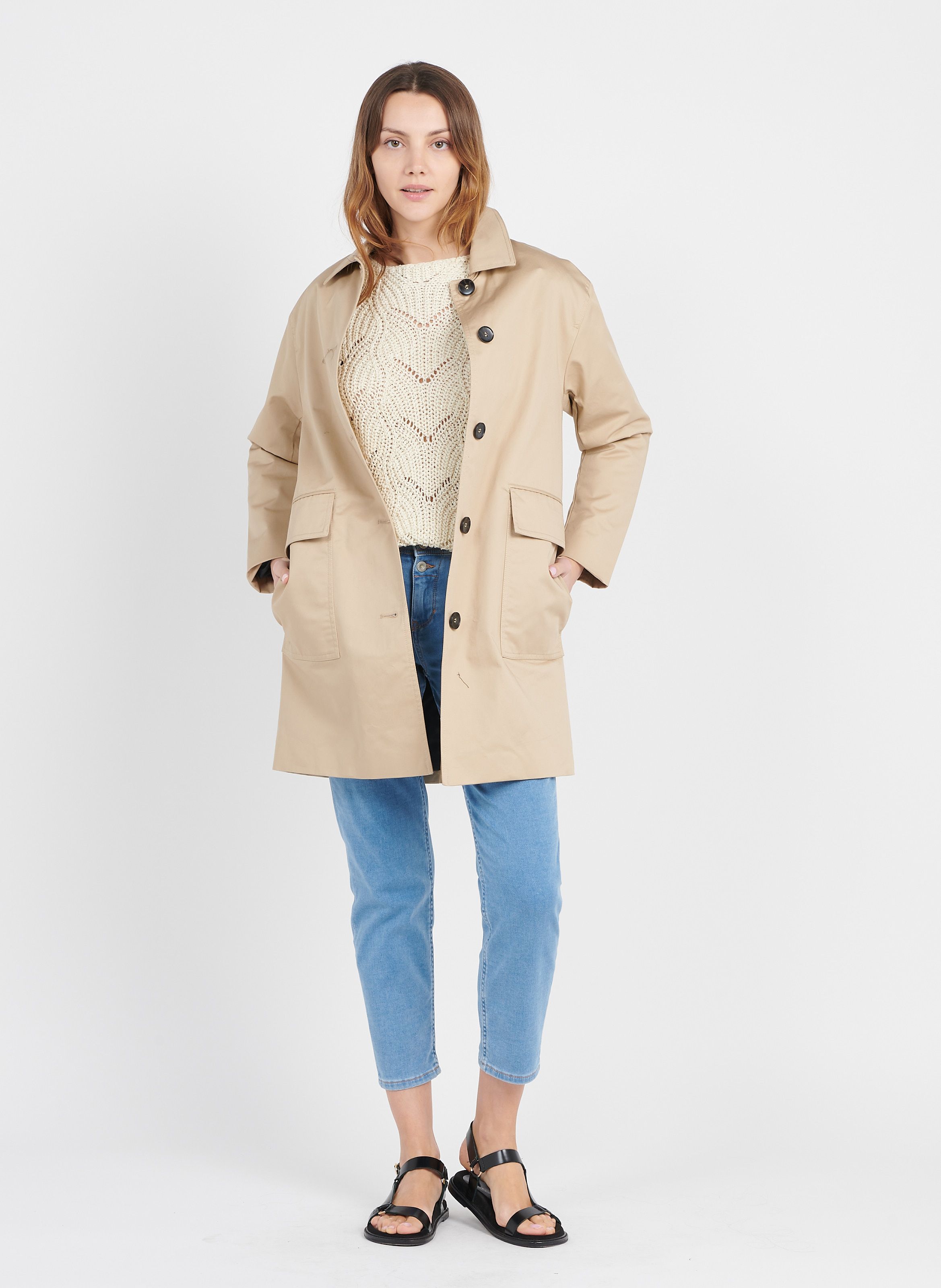 womens beige spring jacket