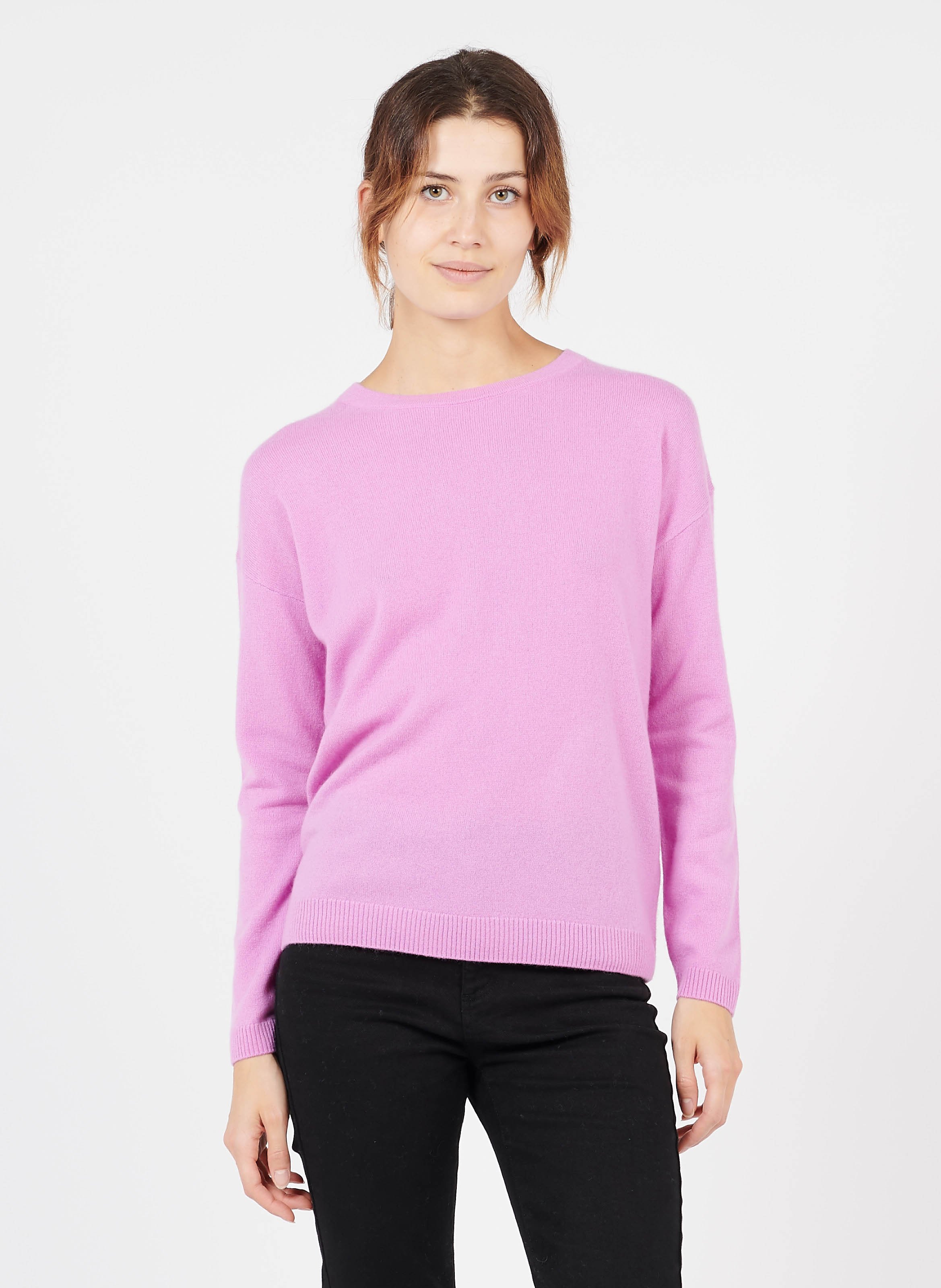 pink crew sweater