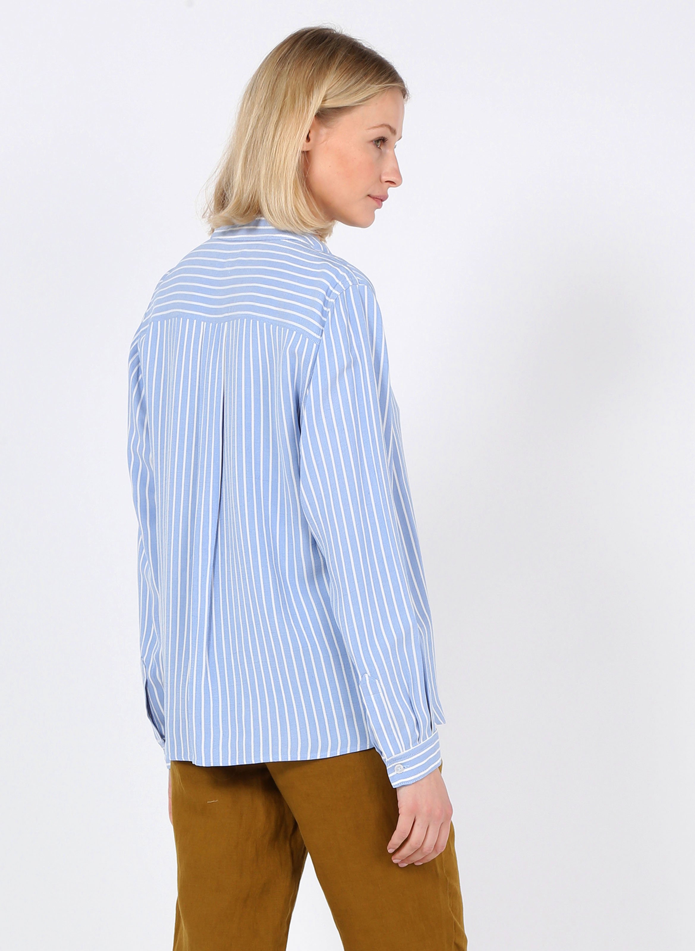 Sale Striped Shirt With Classic Collar 