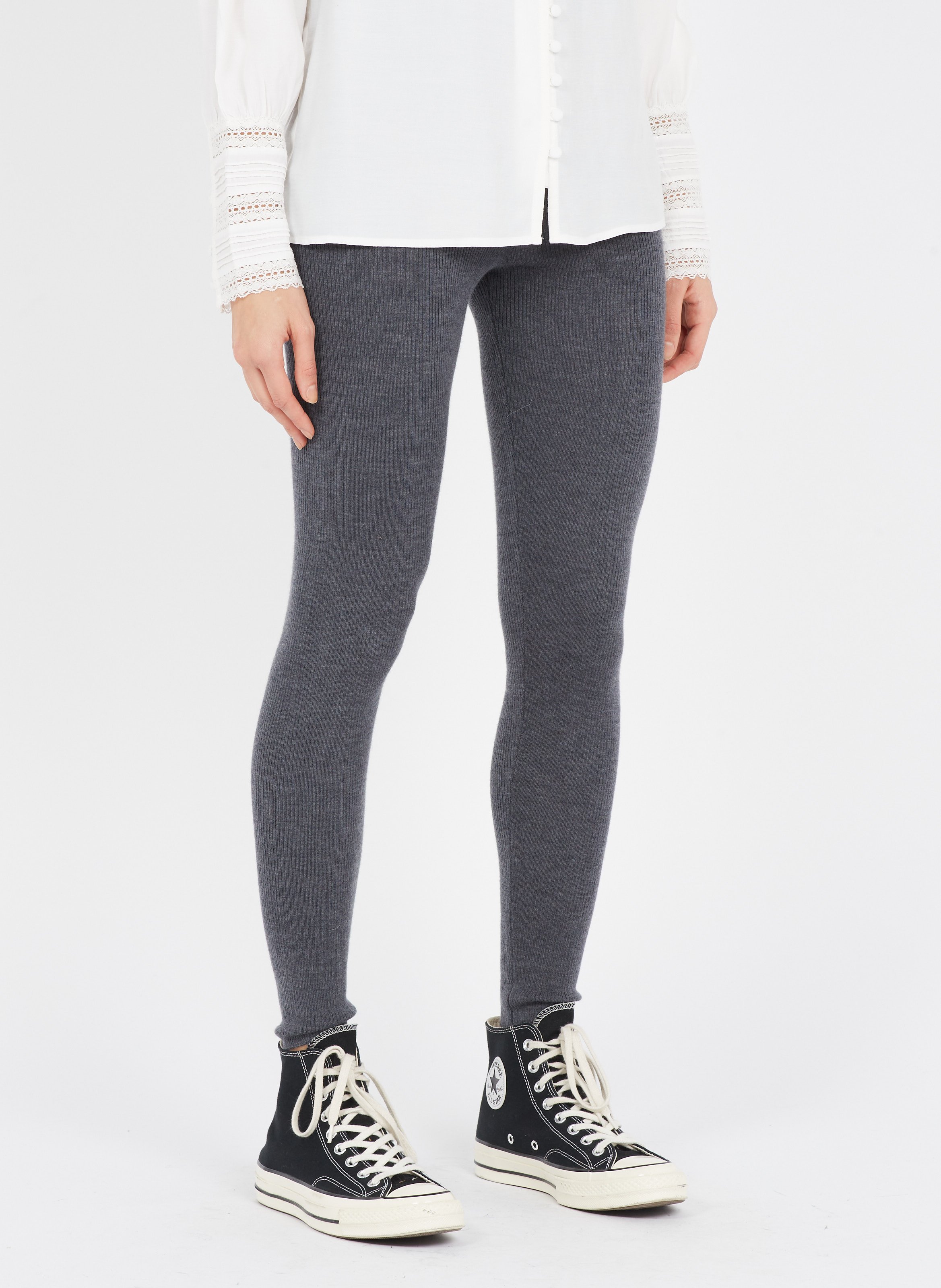 grey wool leggings