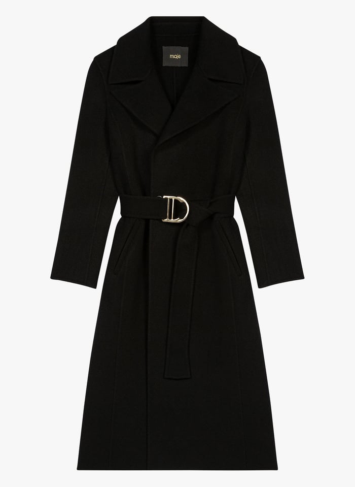 Maje belted double face coat sales