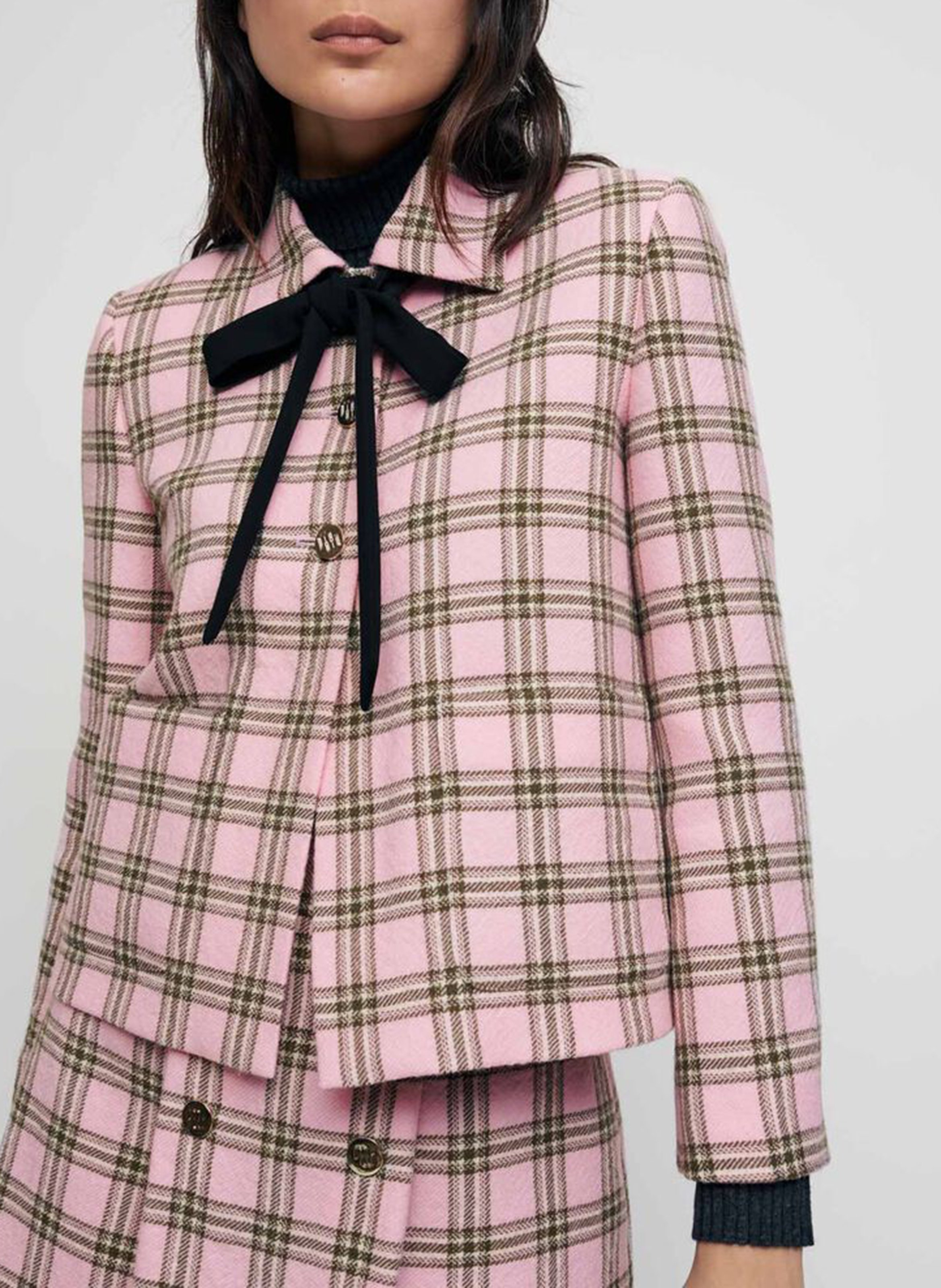 pink checkered jacket
