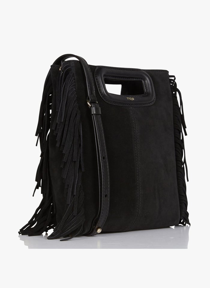 Sac cuir franges discount maje