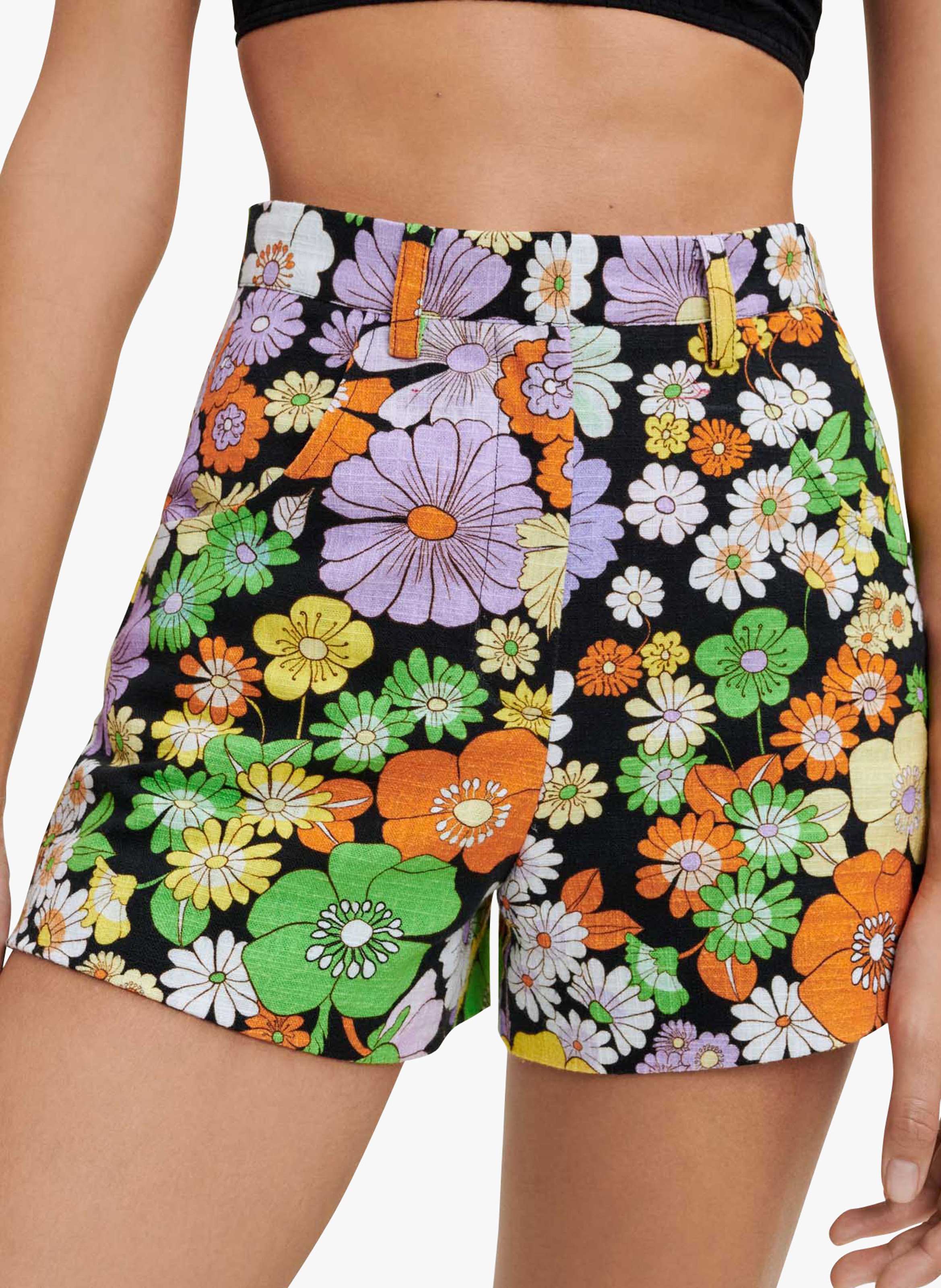 Sale High-waisted Floral Print Cotton 