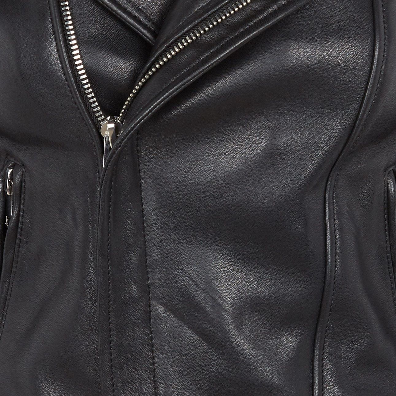 lambskin leather coat