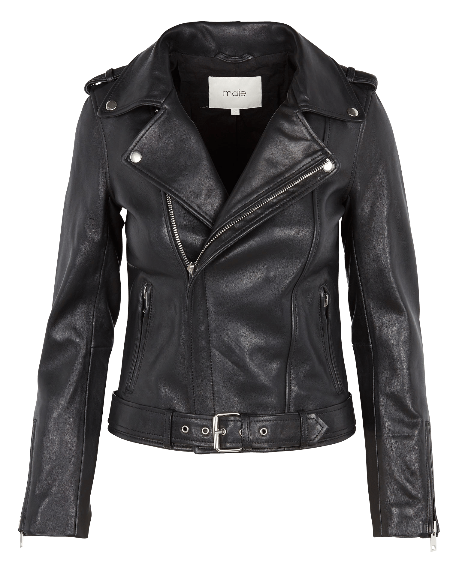 lambskin leather coat