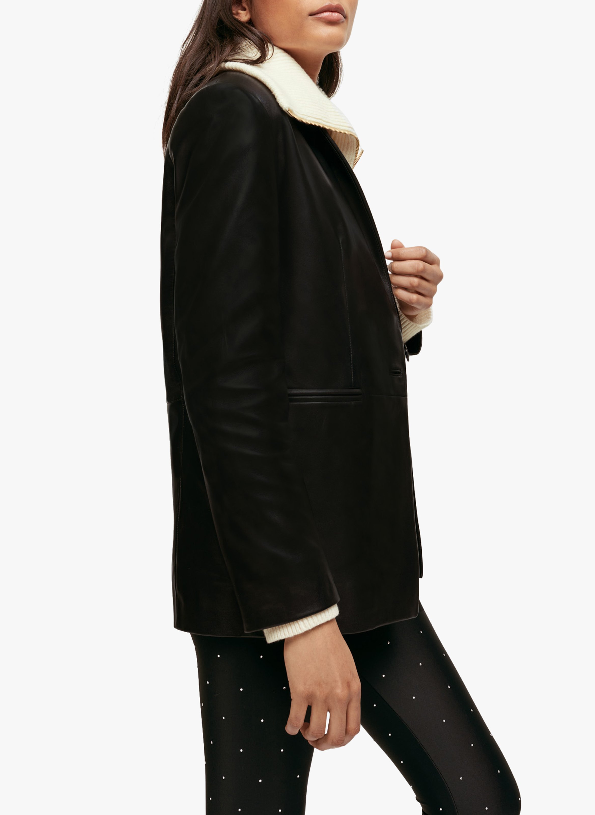 maje lambskin leather jacket