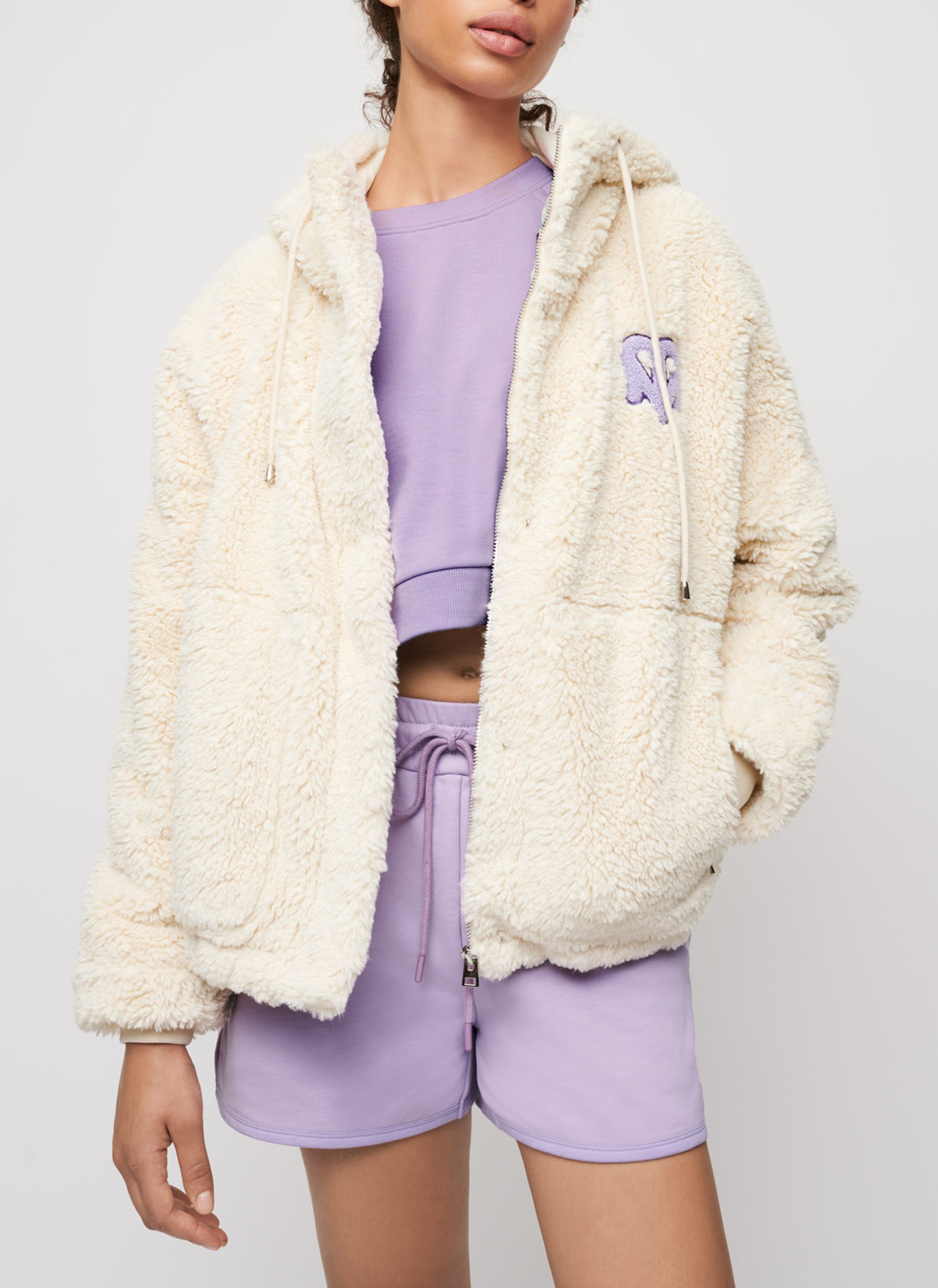 maje faux shearling jacket