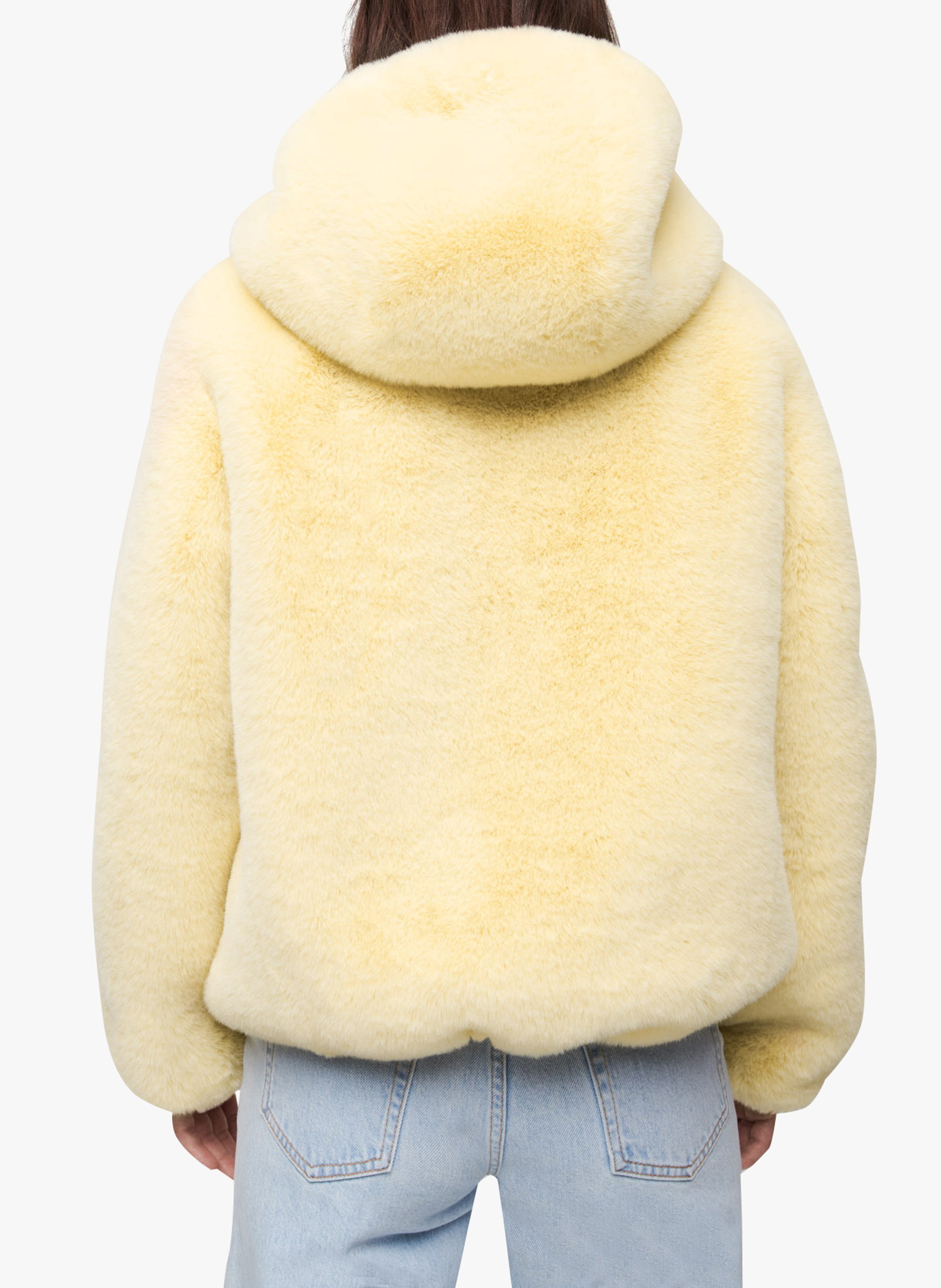 faux fur reversible jacket