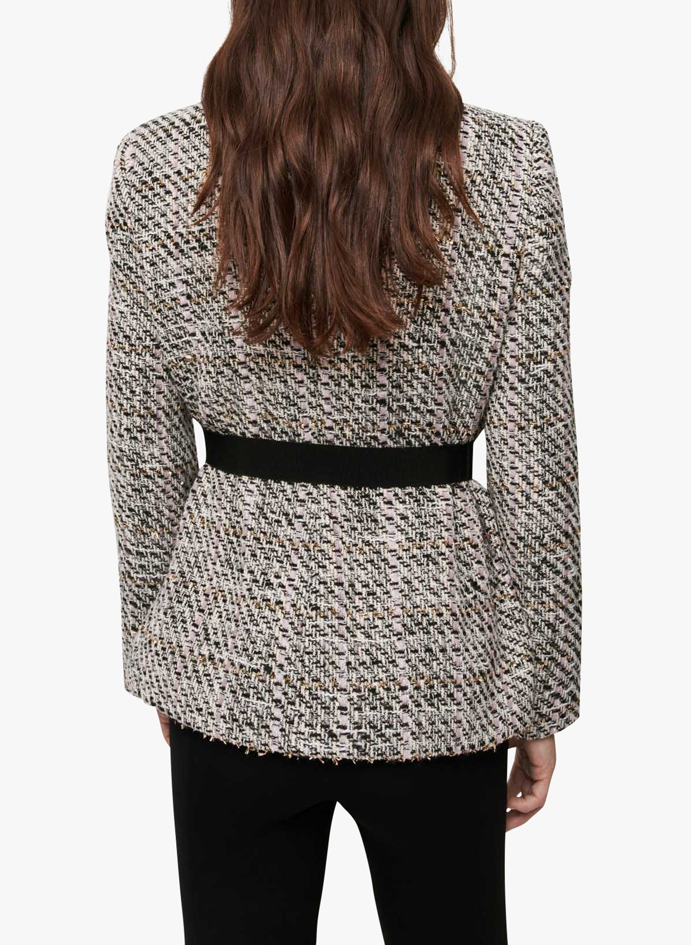 maje red tweed jacket