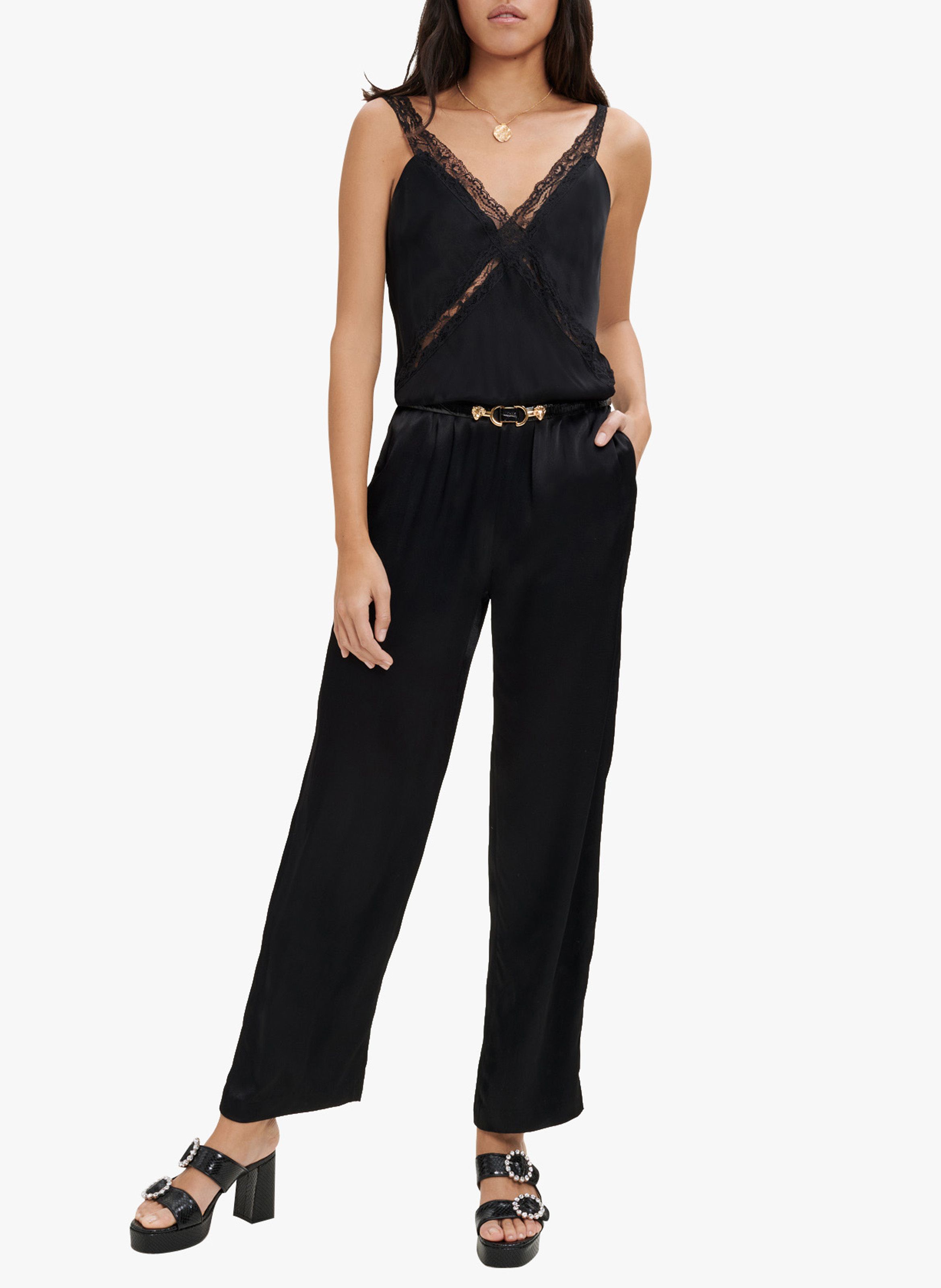 maje black jumpsuit