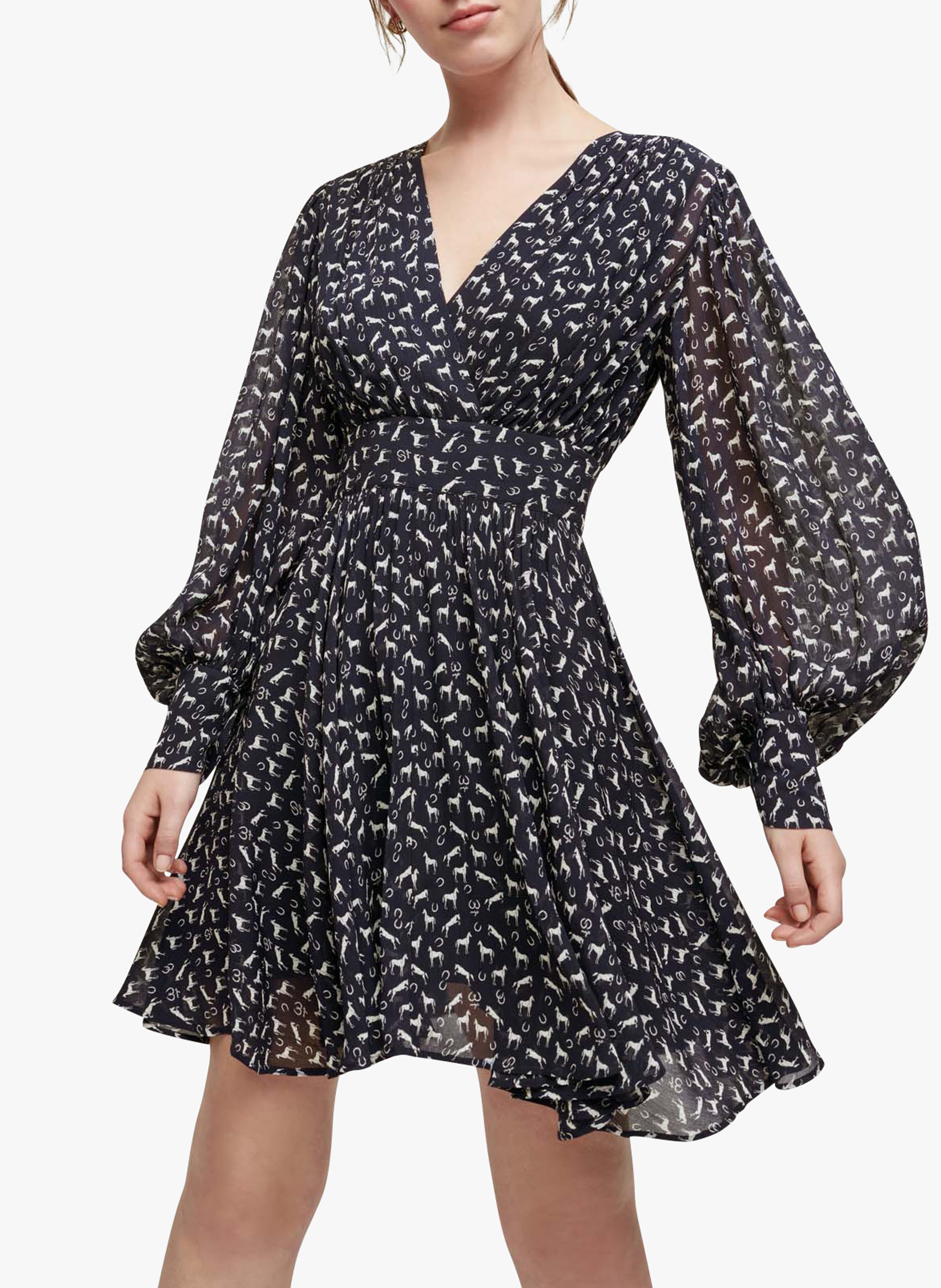 maje leopard wrap dress