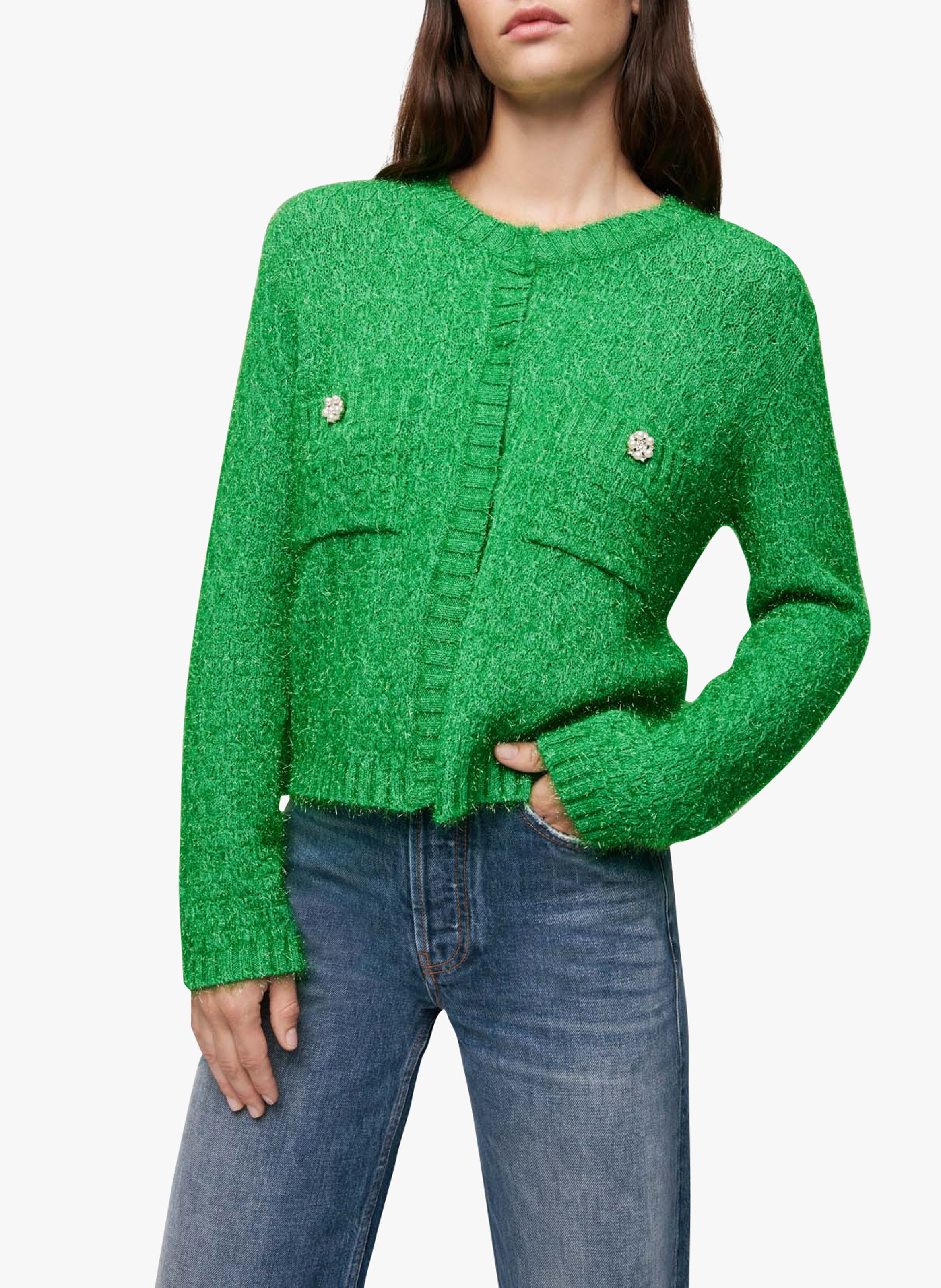 maje knit tweed jacket