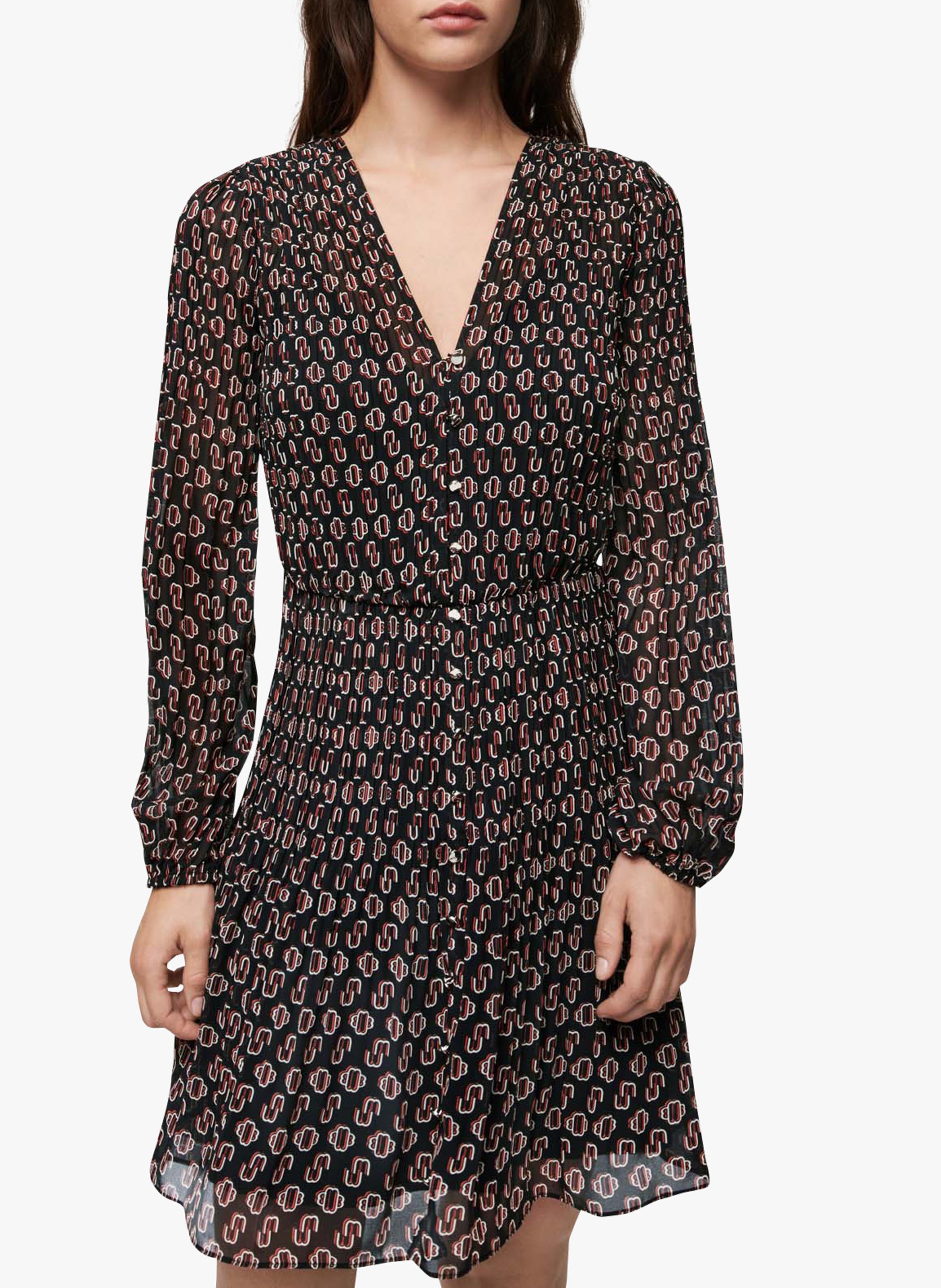 maje leopard wrap dress