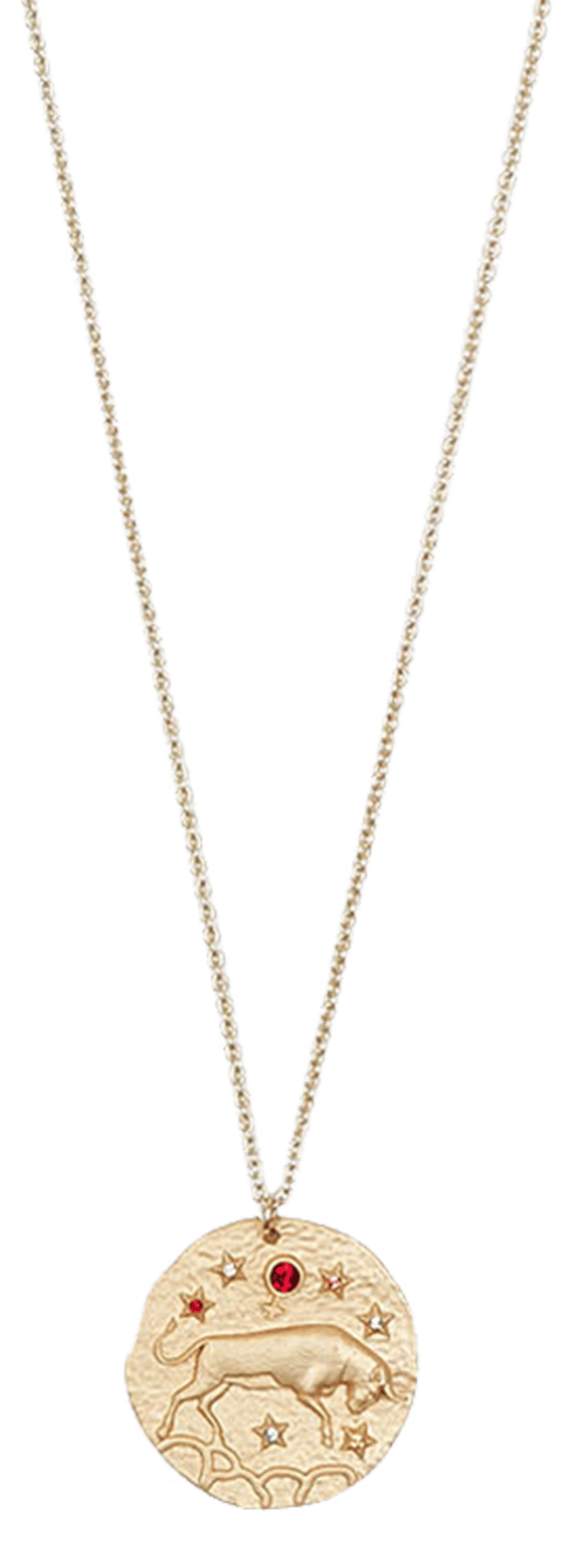 Taurus Zodiac Sign Medallion Necklace 