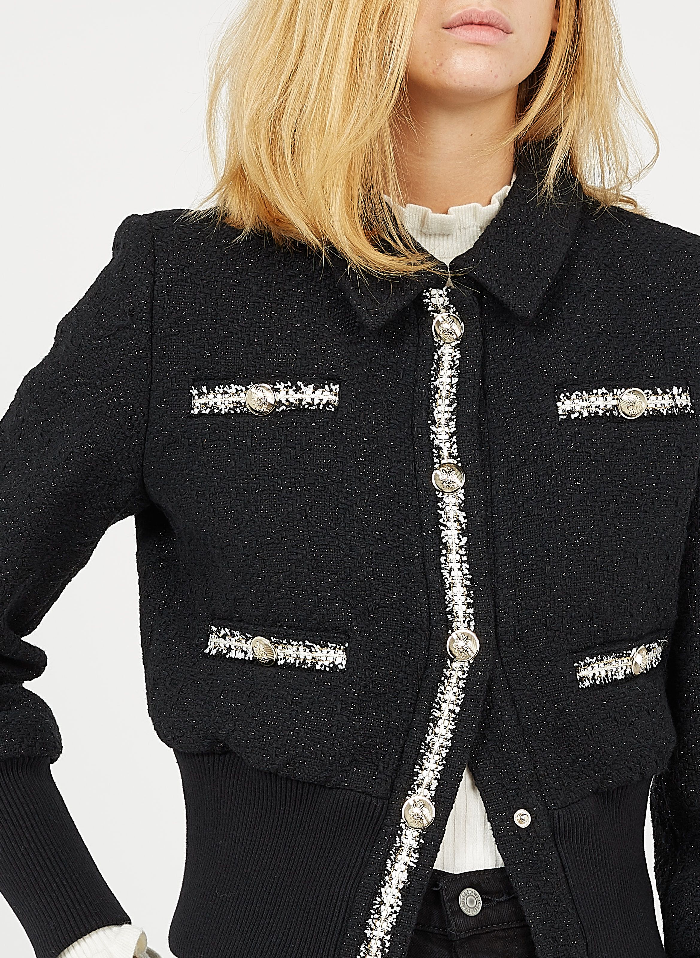 black tweed jacket