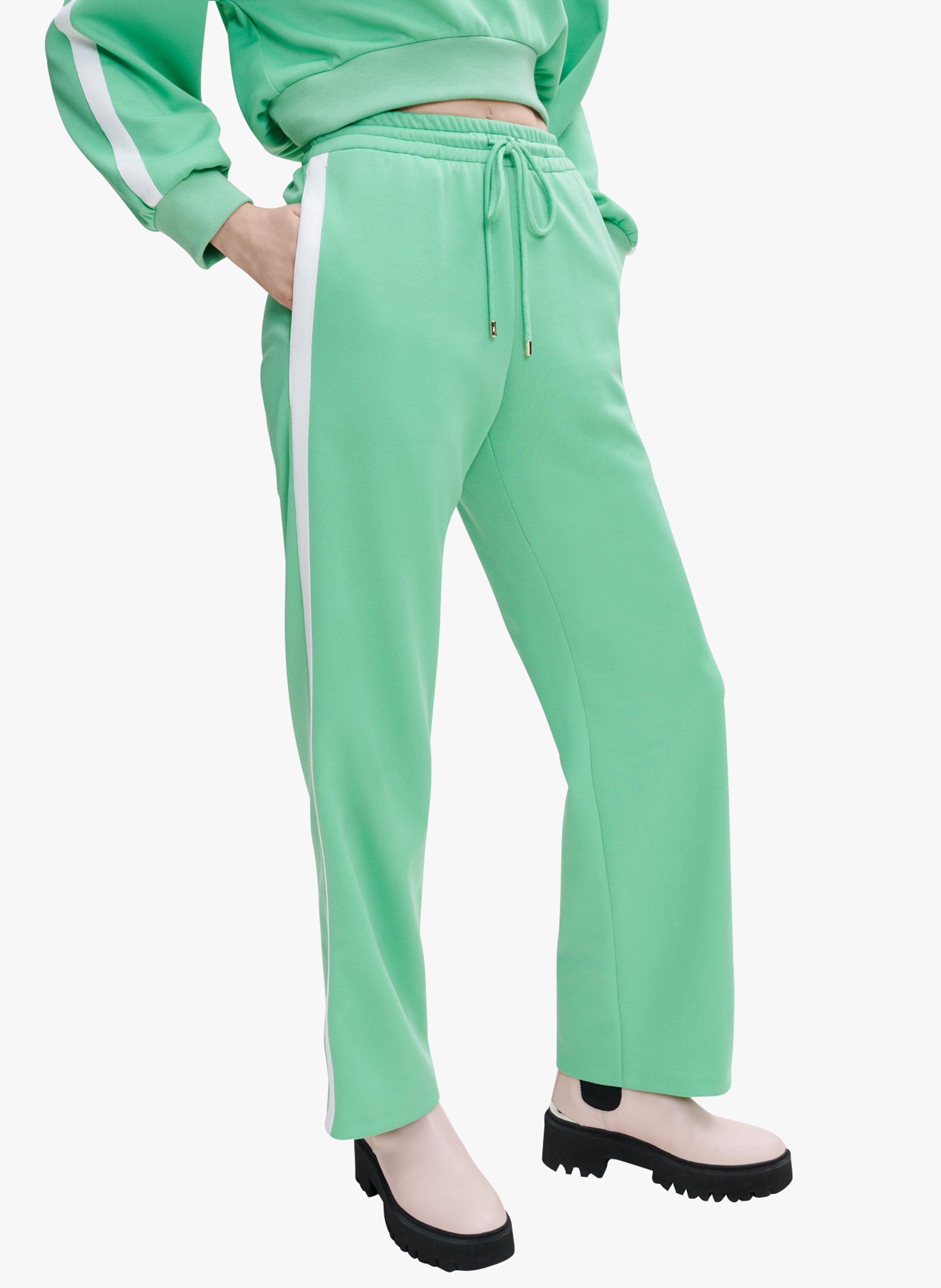 Wide-leg Track Pants Vert Maje - Women 