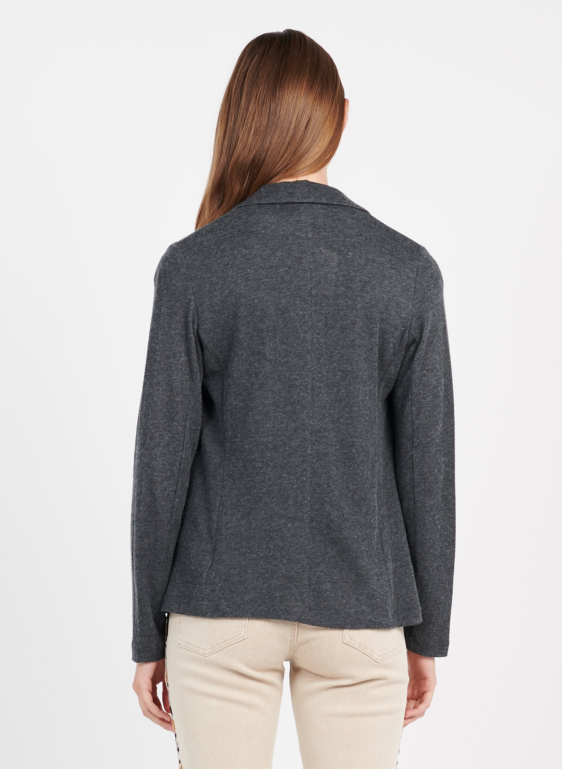 grey jersey jacket womens