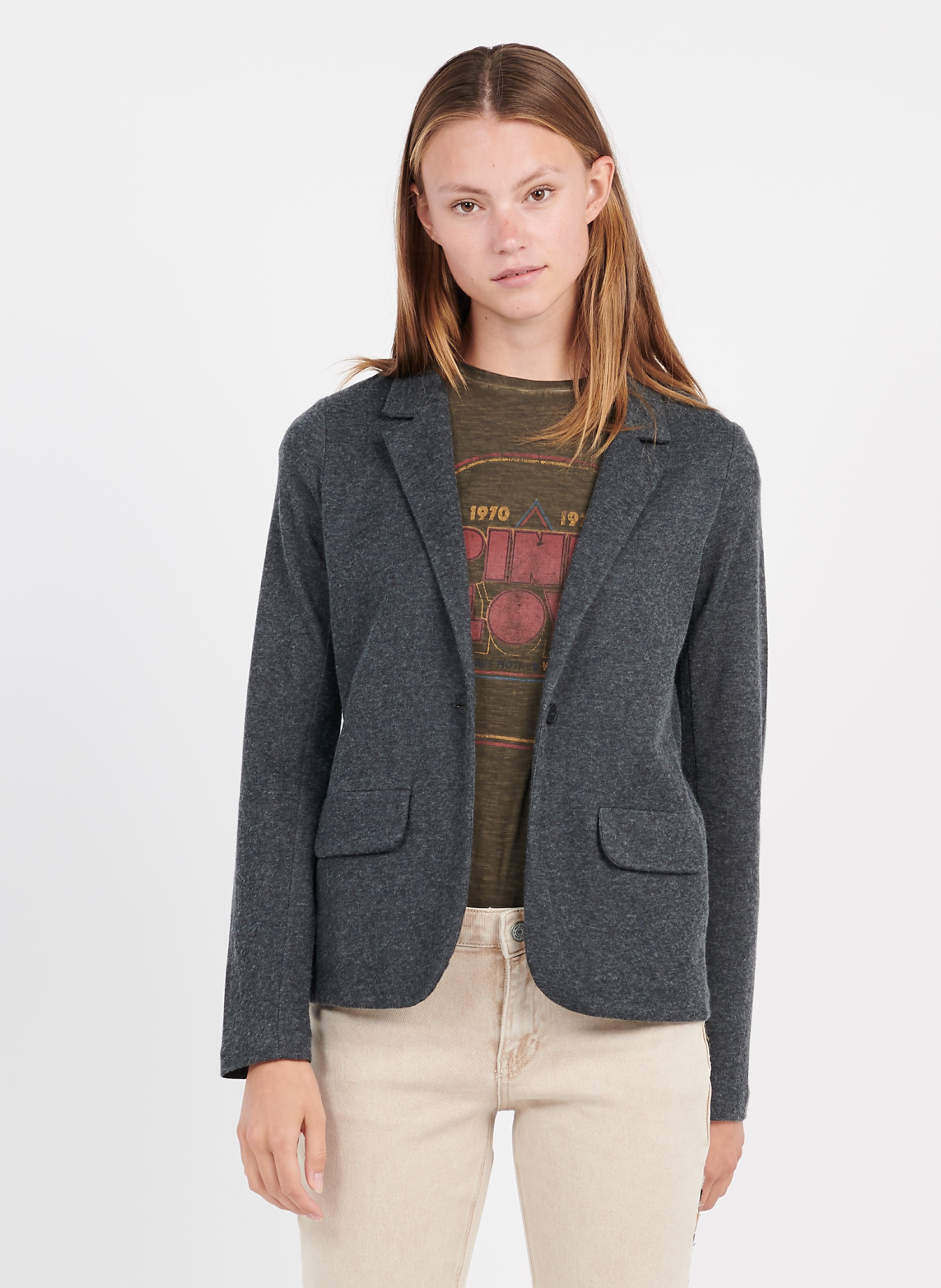 tailored jersey jacket