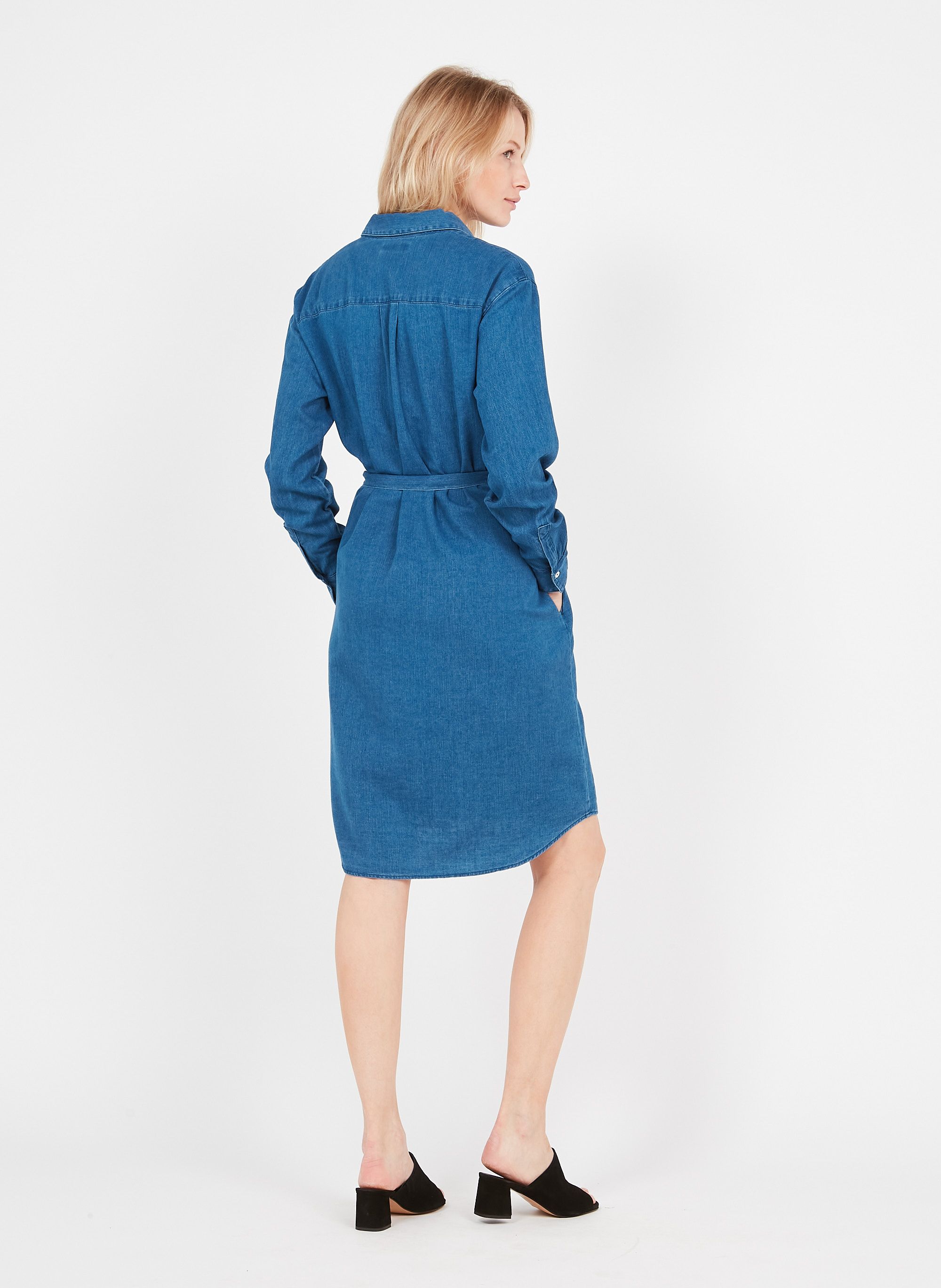 polo denim shirt dress