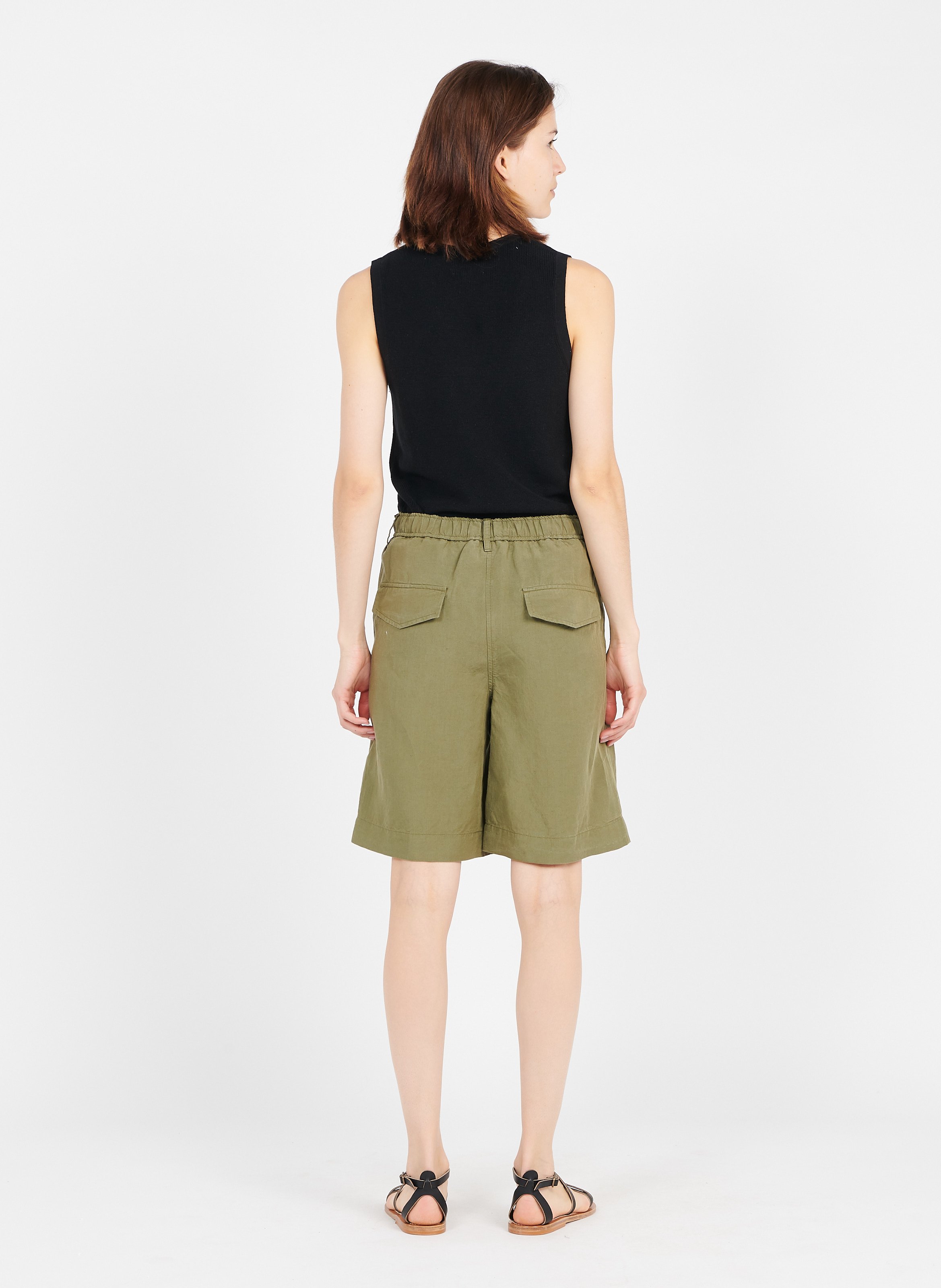 Sale Linen-blend Loose-fit Bermuda 