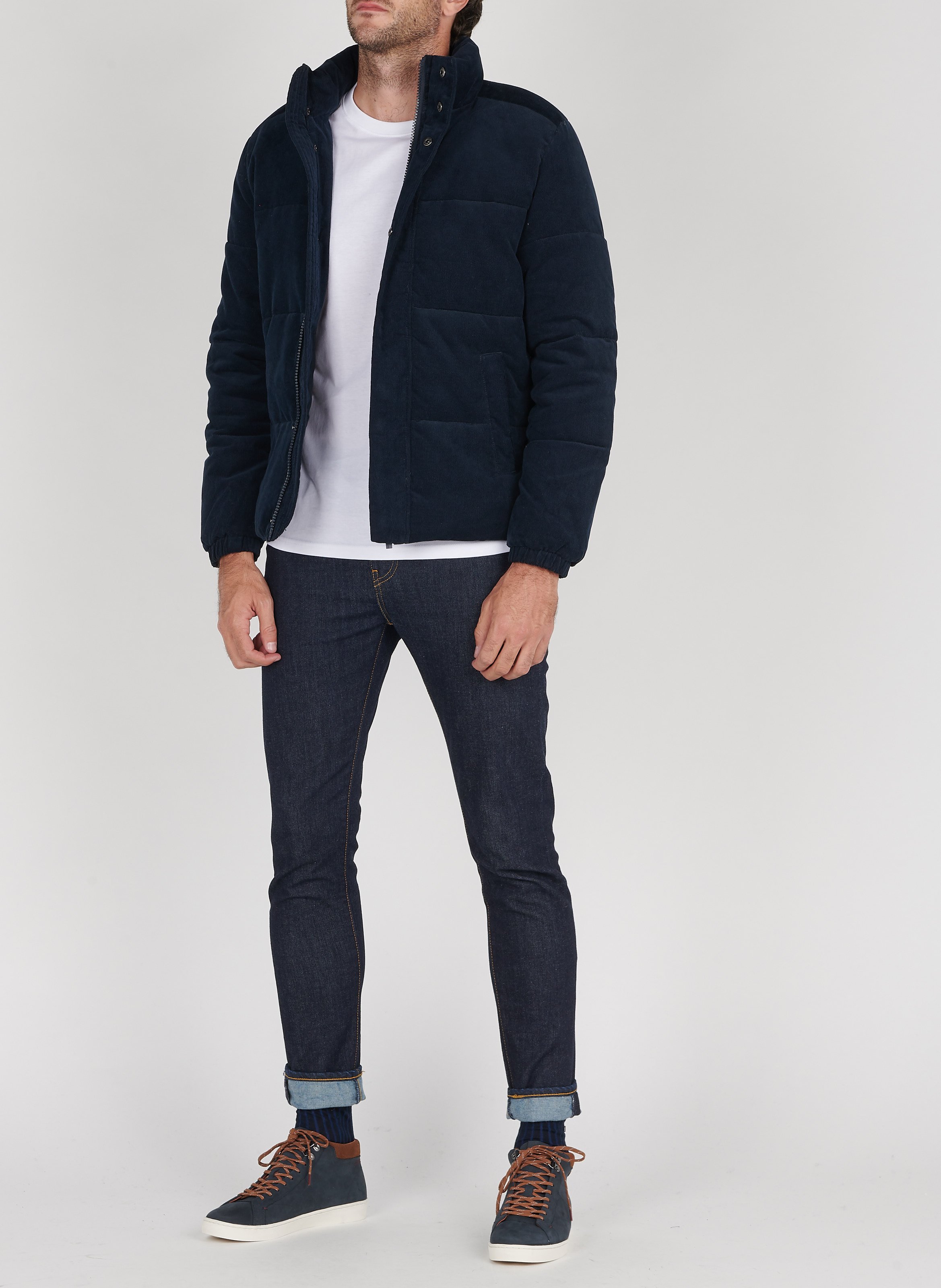 round neck t shirt with jacket