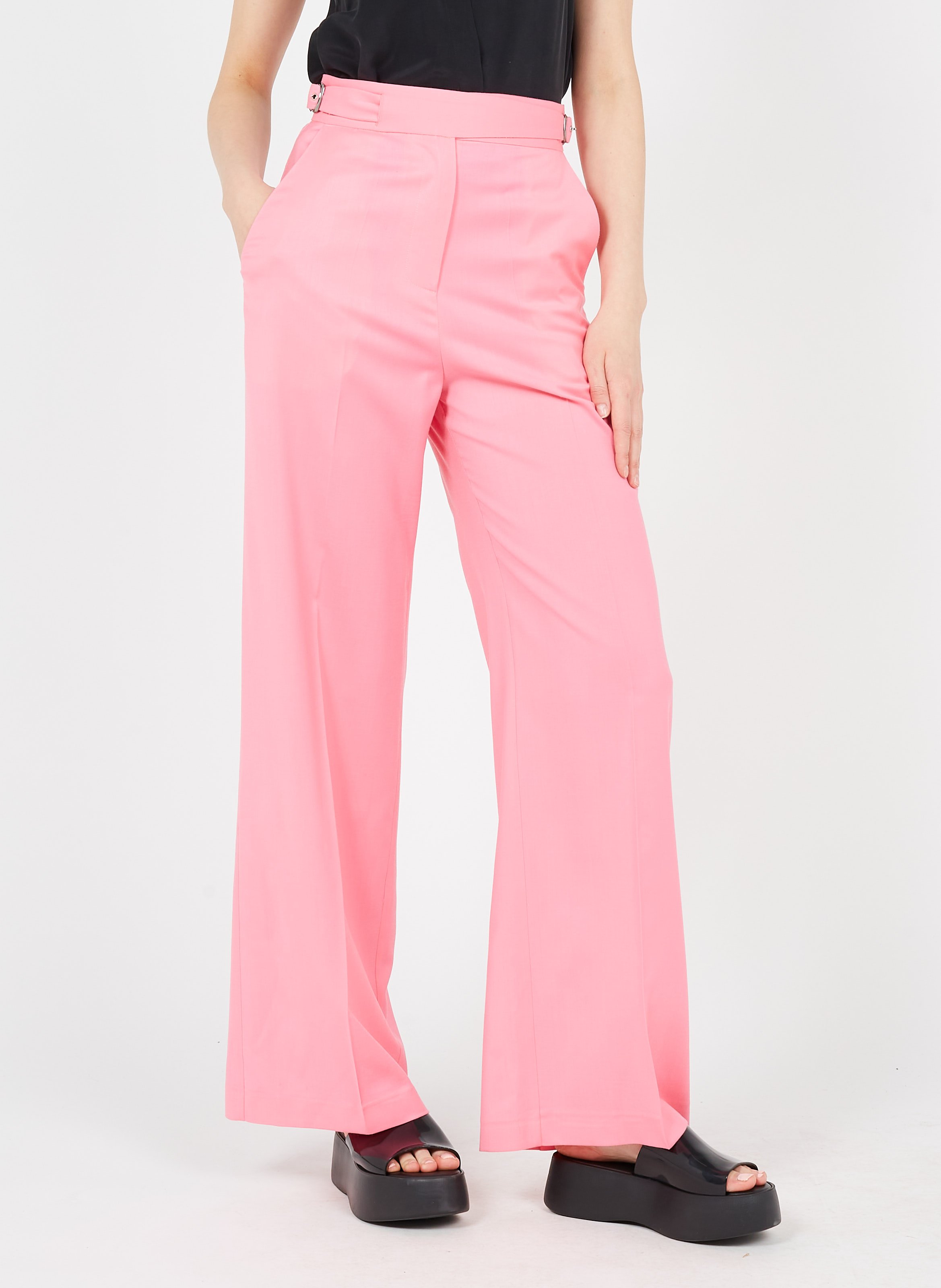 Sale High-waisted Wide-leg Virgin Wool 
