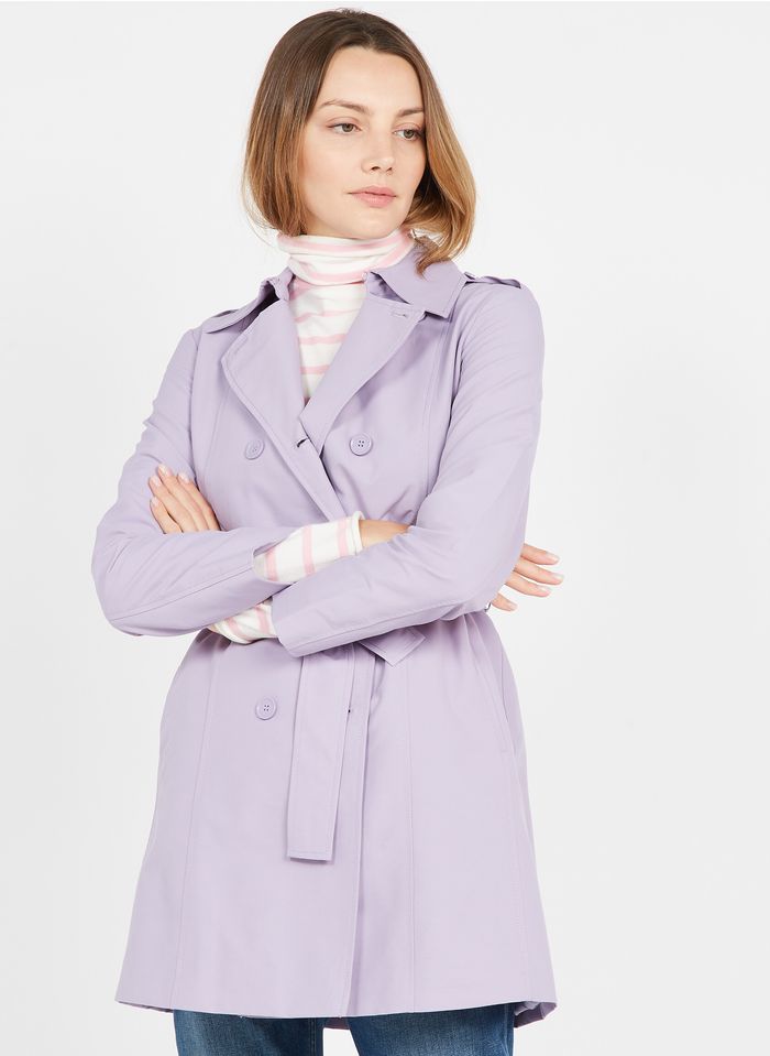 MAX&Co. Blue Cotton-blend trench coat with classic collar