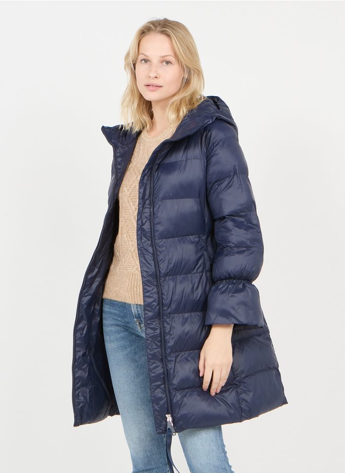 MAX&Co. Blue High-neck padded jacket with hood