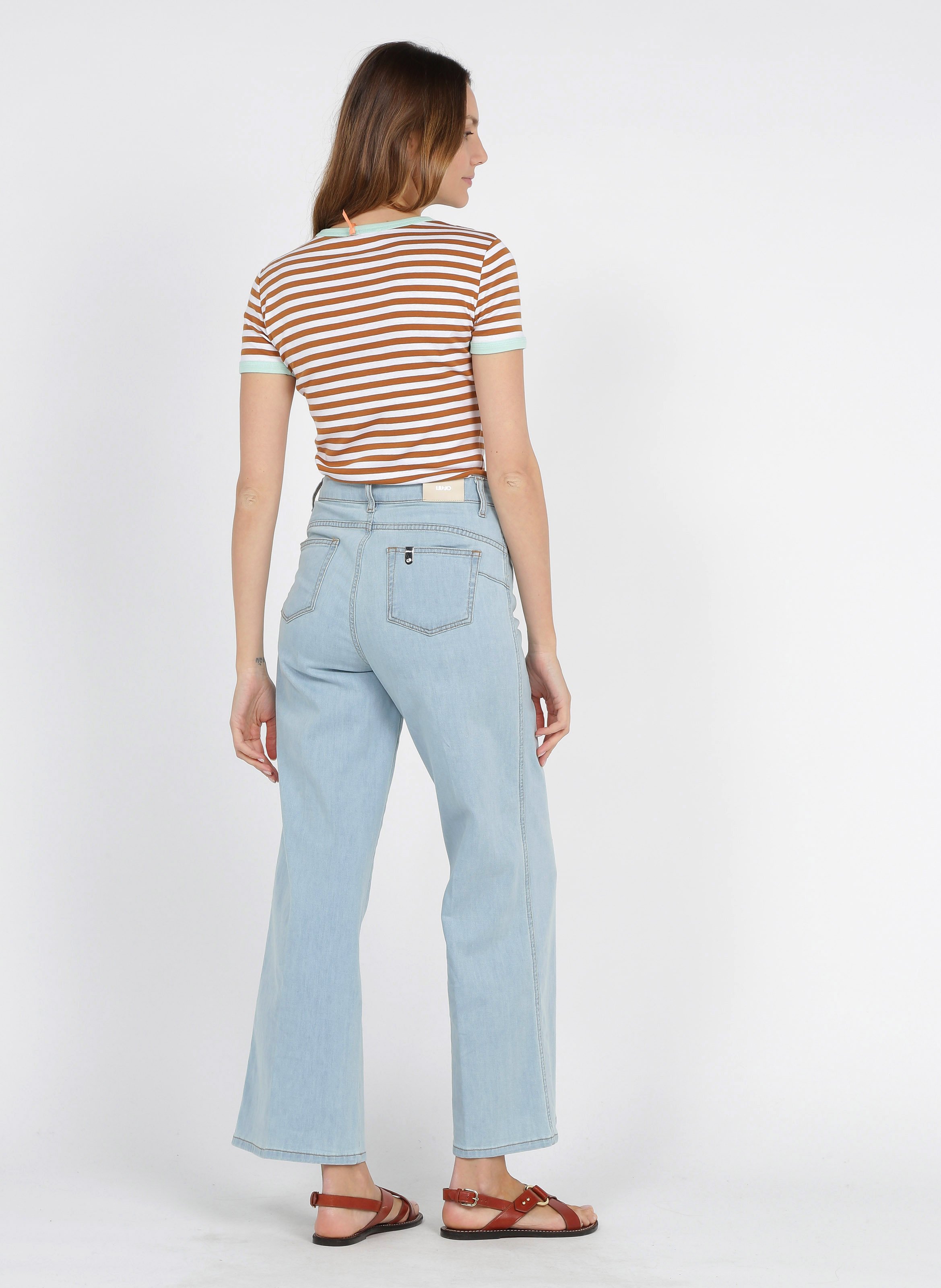 High-rise Wide-leg Jeans Den.blue Stbl Jewel Liu Jo - Women | Place des  Tendances
