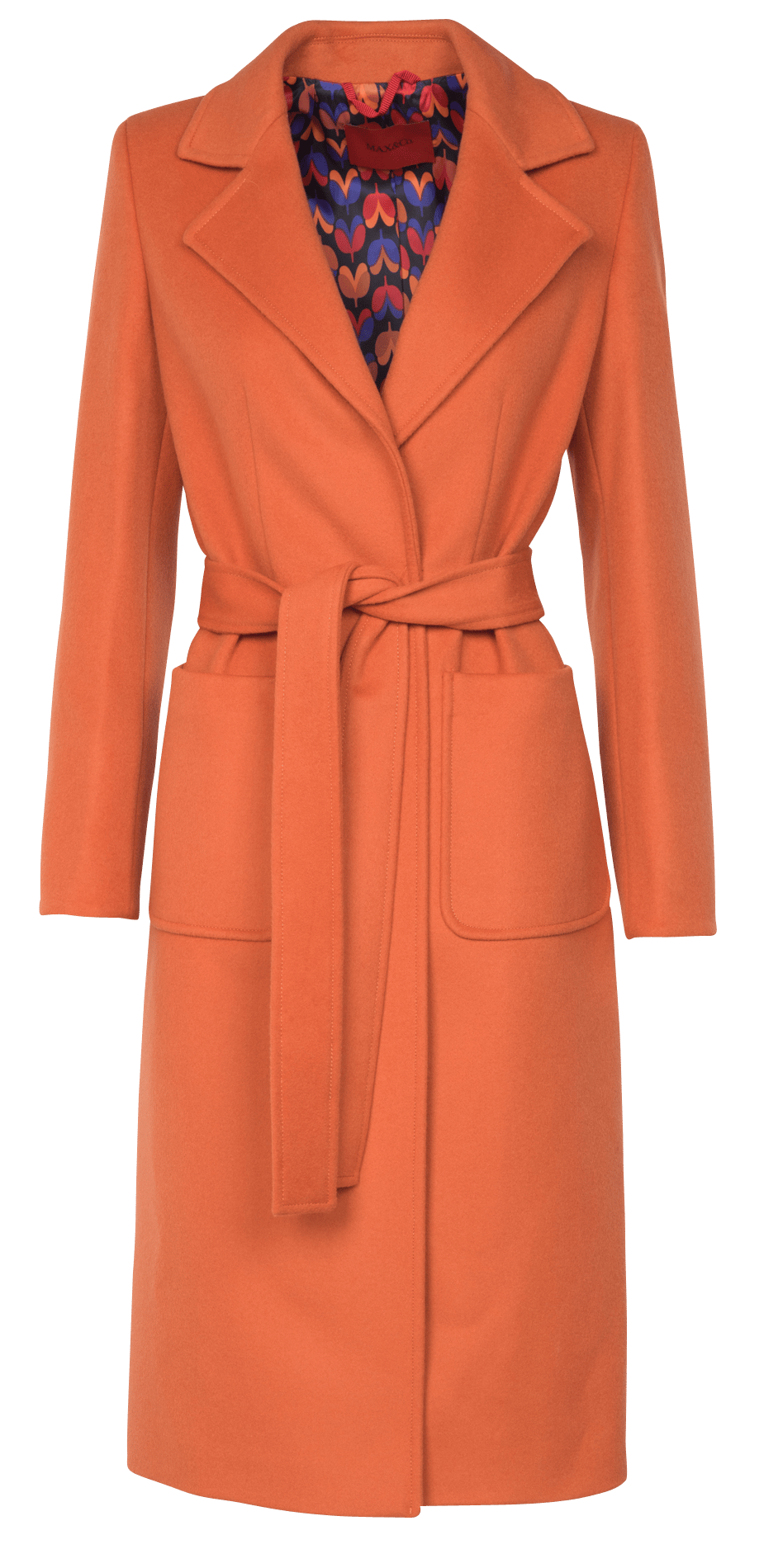 orange wool coat