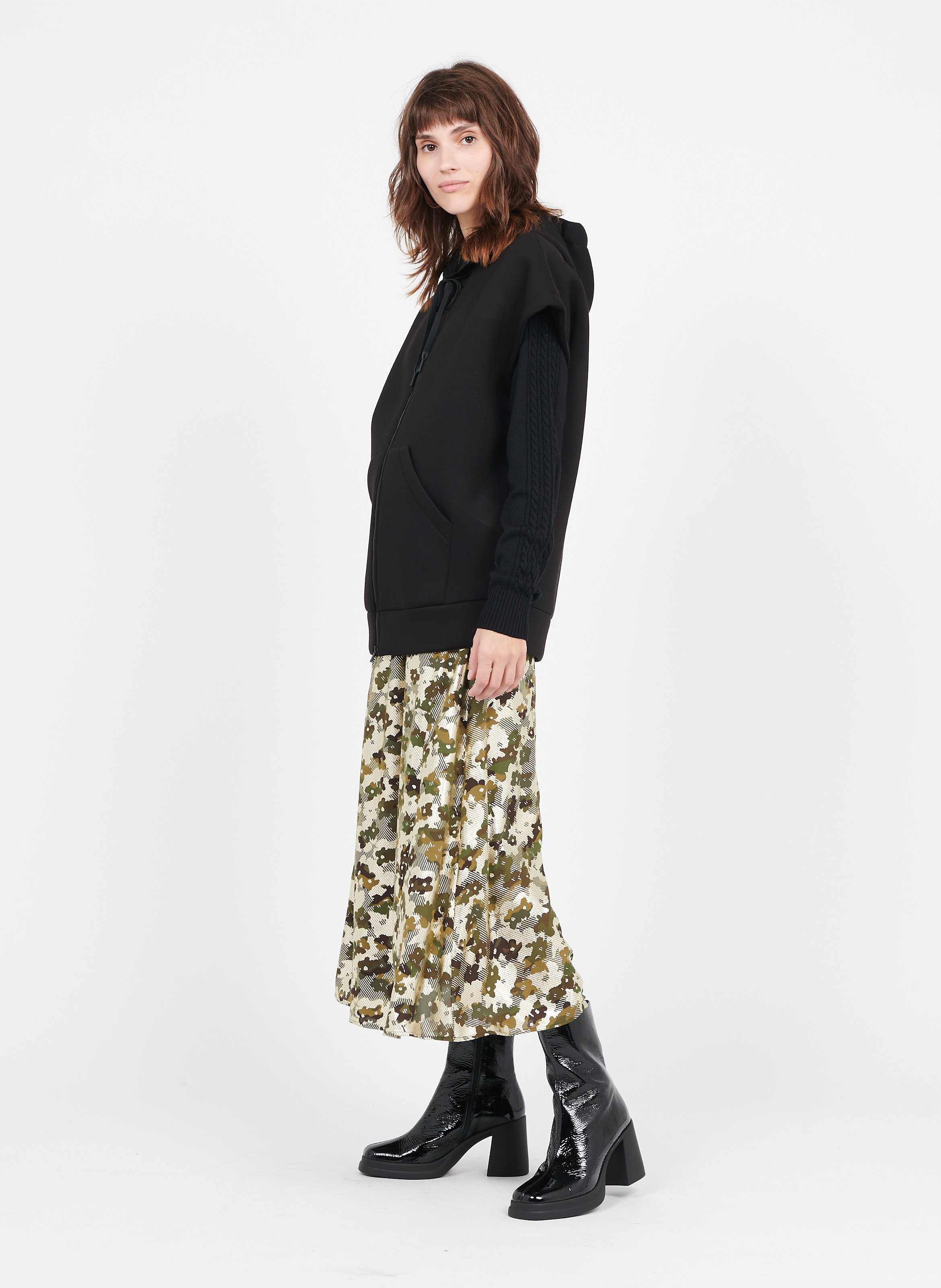 Camouflage skirt outlet midi