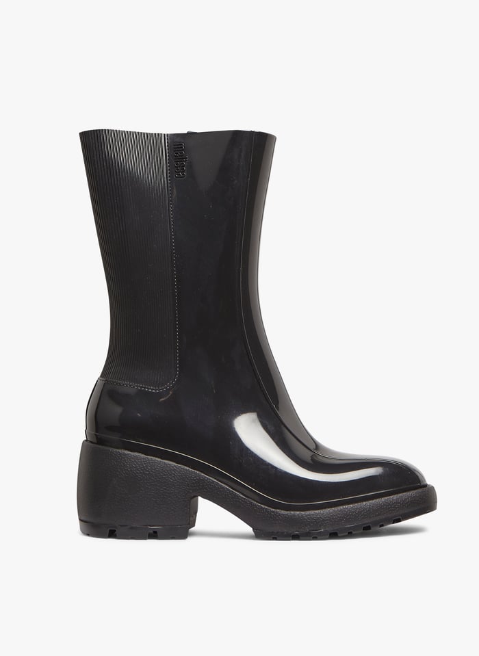 Black pvc ankle boots best sale