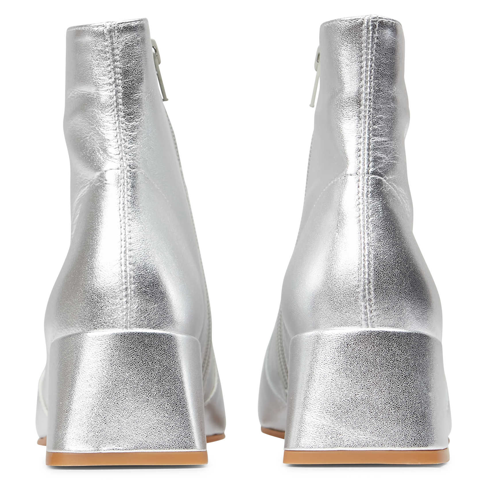 silver calf boots