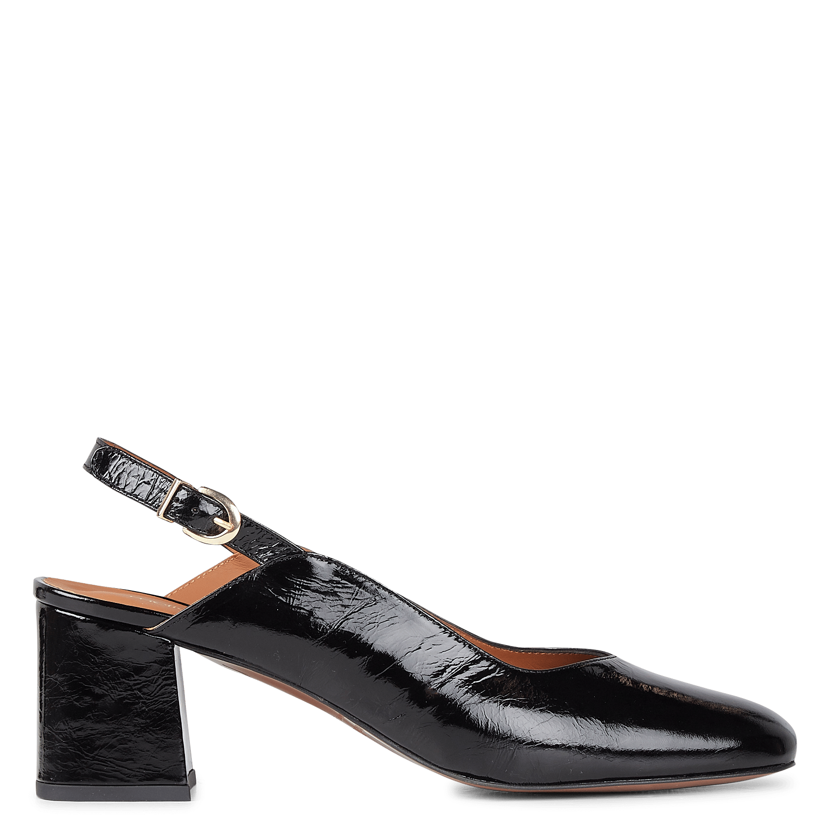 Crinkled patent leather Mary Janes MELLOW YELLOW