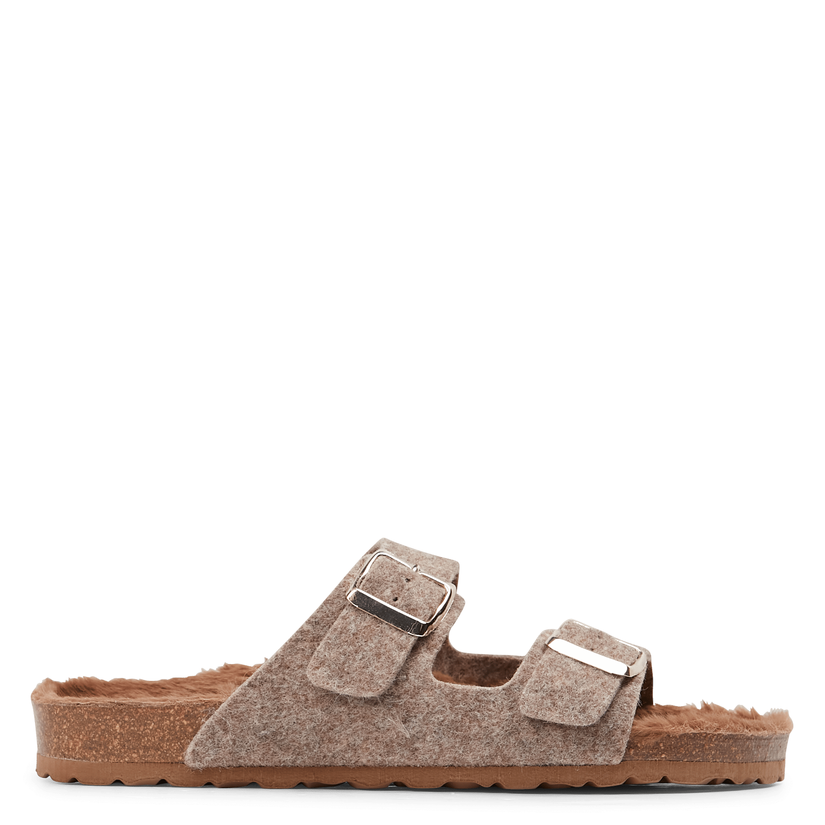 Fur-lined flat sandals MELLOW YELLOW
