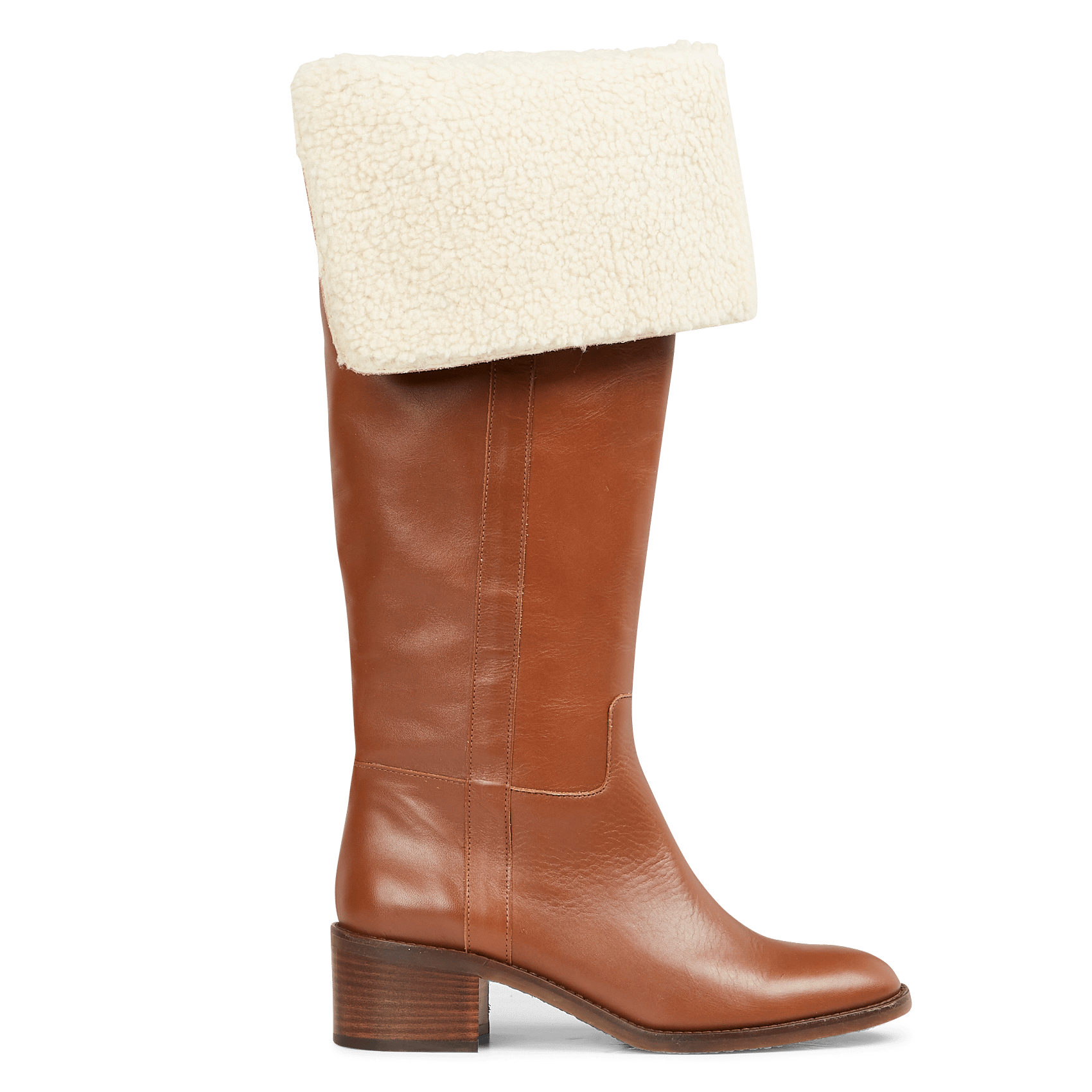 Fur-lined leather boots MELLOW YELLOW